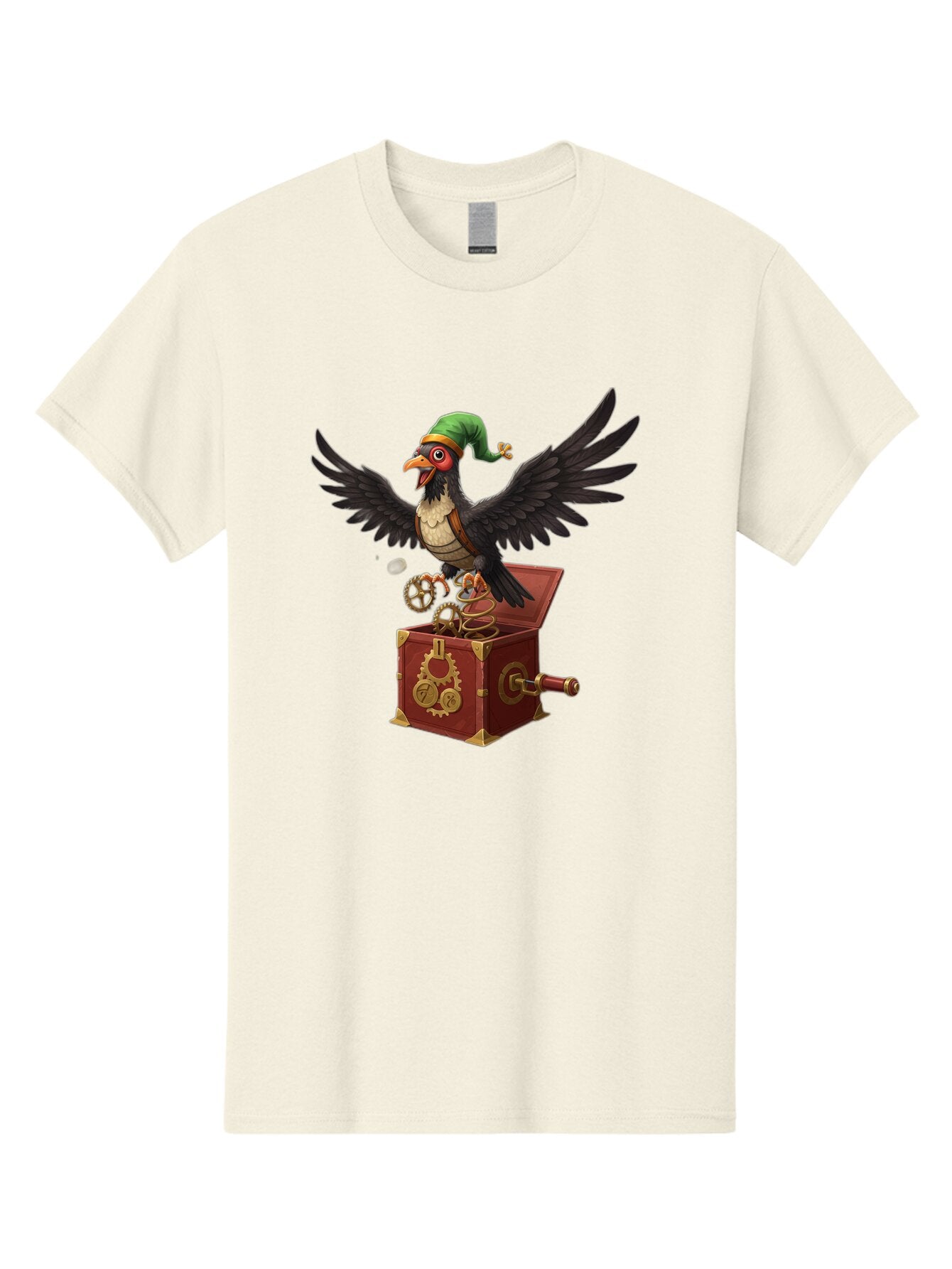 Jack-In-The-Box-Bird Men'S Graphic Tee, 100% Cotton, Comfortable Casual Summer Wear, Machine Washable, Vintage Camera, Old Camera, Antique Camera, Black Camera, Classic Photography, Photography Equipment, Nostalgic Device, Film Camera, Bam692 8