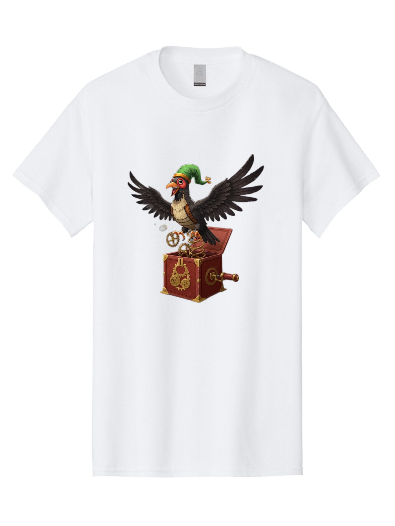 Jack-In-The-Box-Bird Men'S Graphic Tee, 100% Cotton, Comfortable Casual Summer Wear, Machine Washable, Vintage Camera, Old Camera, Antique Camera, Black Camera, Classic Photography, Photography Equipment, Nostalgic Device, Film Camera, Bam692 15