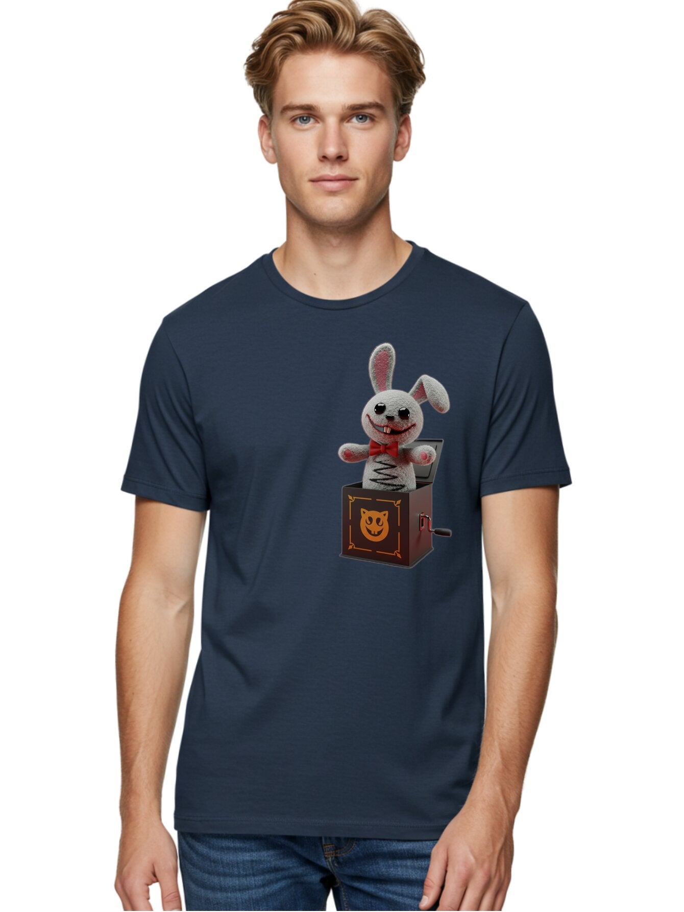 Jack-In-The-Box-Bunny Men'S Graphic Tee, 100% Cotton, Comfortable Casual Summer Wear, Machine Washable, Vintage Camera, Old Camera, Antique Camera, Black Camera, Classic Photography, Photography Equipment, Nostalgic Device, Film Camera, Bam693 18