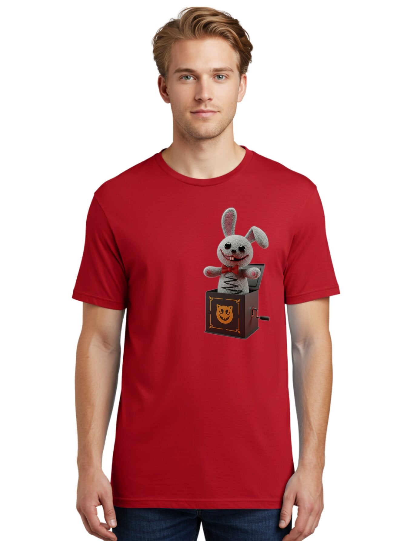 Jack-In-The-Box-Bunny Men'S Graphic Tee, 100% Cotton, Comfortable Casual Summer Wear, Machine Washable, Vintage Camera, Old Camera, Antique Camera, Black Camera, Classic Photography, Photography Equipment, Nostalgic Device, Film Camera, Bam693 28