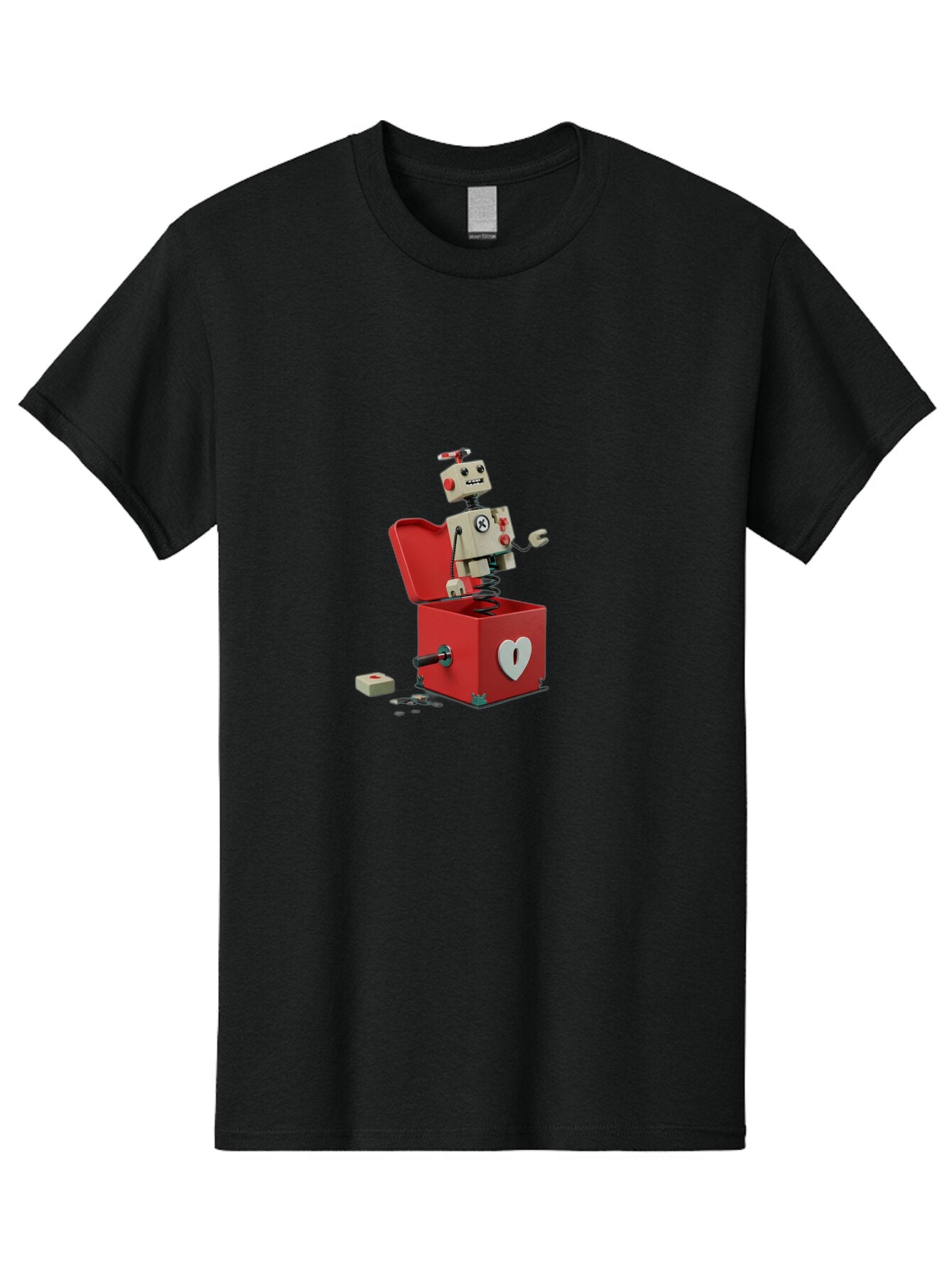 Jack-In-The-Box-Robot Men'S Graphic Tee, 100% Cotton, Comfortable Casual Summer Wear, Machine Washable, Vintage Camera, Old Camera, Antique Camera, Black Camera, Classic Photography, Photography Equipment, Nostalgic Device, Film Camera, Bam696 12