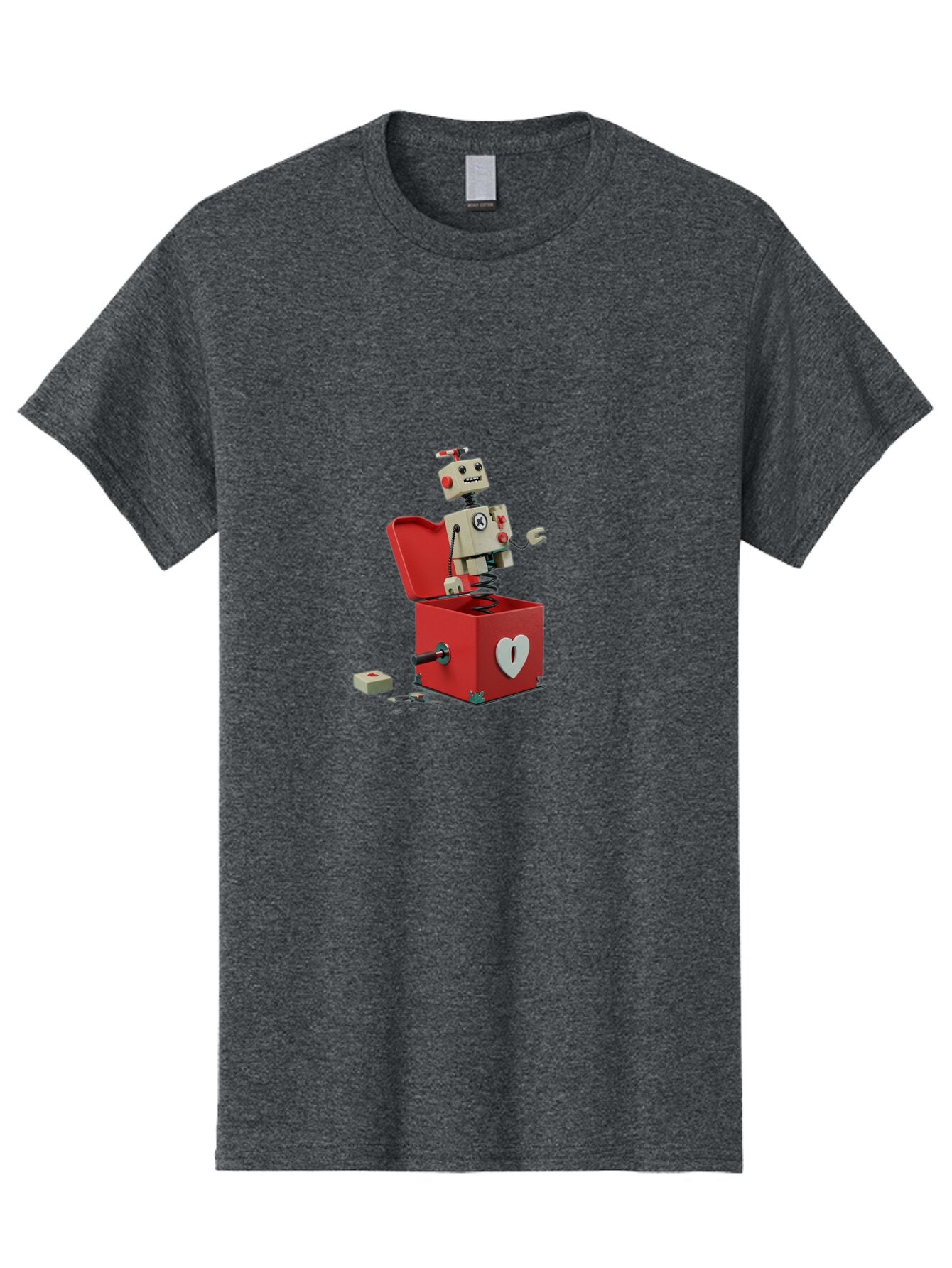 Jack-In-The-Box-Robot Men'S Graphic Tee, 100% Cotton, Comfortable Casual Summer Wear, Machine Washable, Vintage Camera, Old Camera, Antique Camera, Black Camera, Classic Photography, Photography Equipment, Nostalgic Device, Film Camera, Bam696