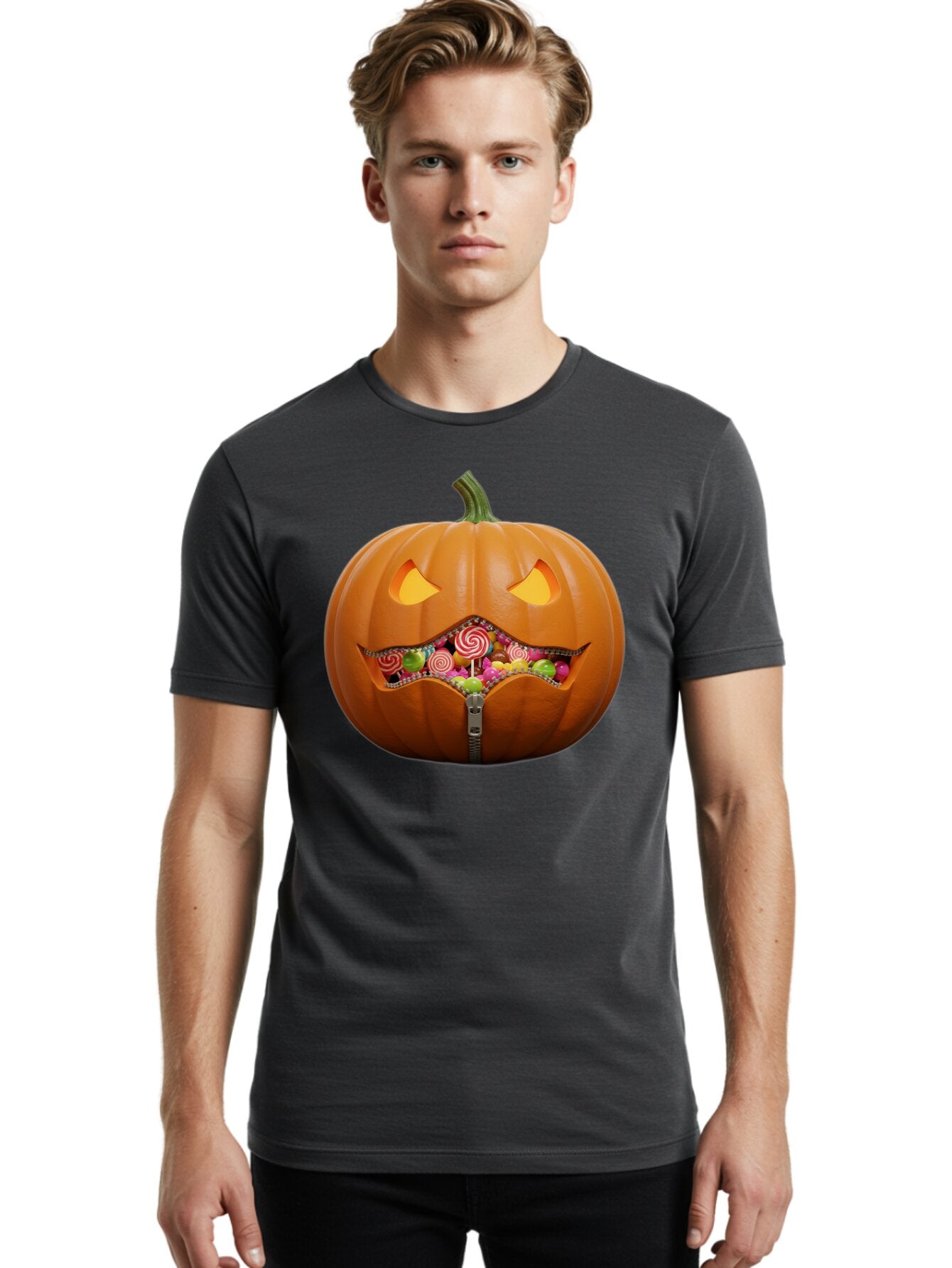 Jack-O-Lantern-Candy Men'S Graphic Tee, 100% Cotton, Comfortable Casual Summer Wear, Machine Washable, Vintage Camera, Old Camera, Antique Camera, Black Camera, Classic Photography, Photography Equipment, Nostalgic Device, Film Camera, Bam700 19