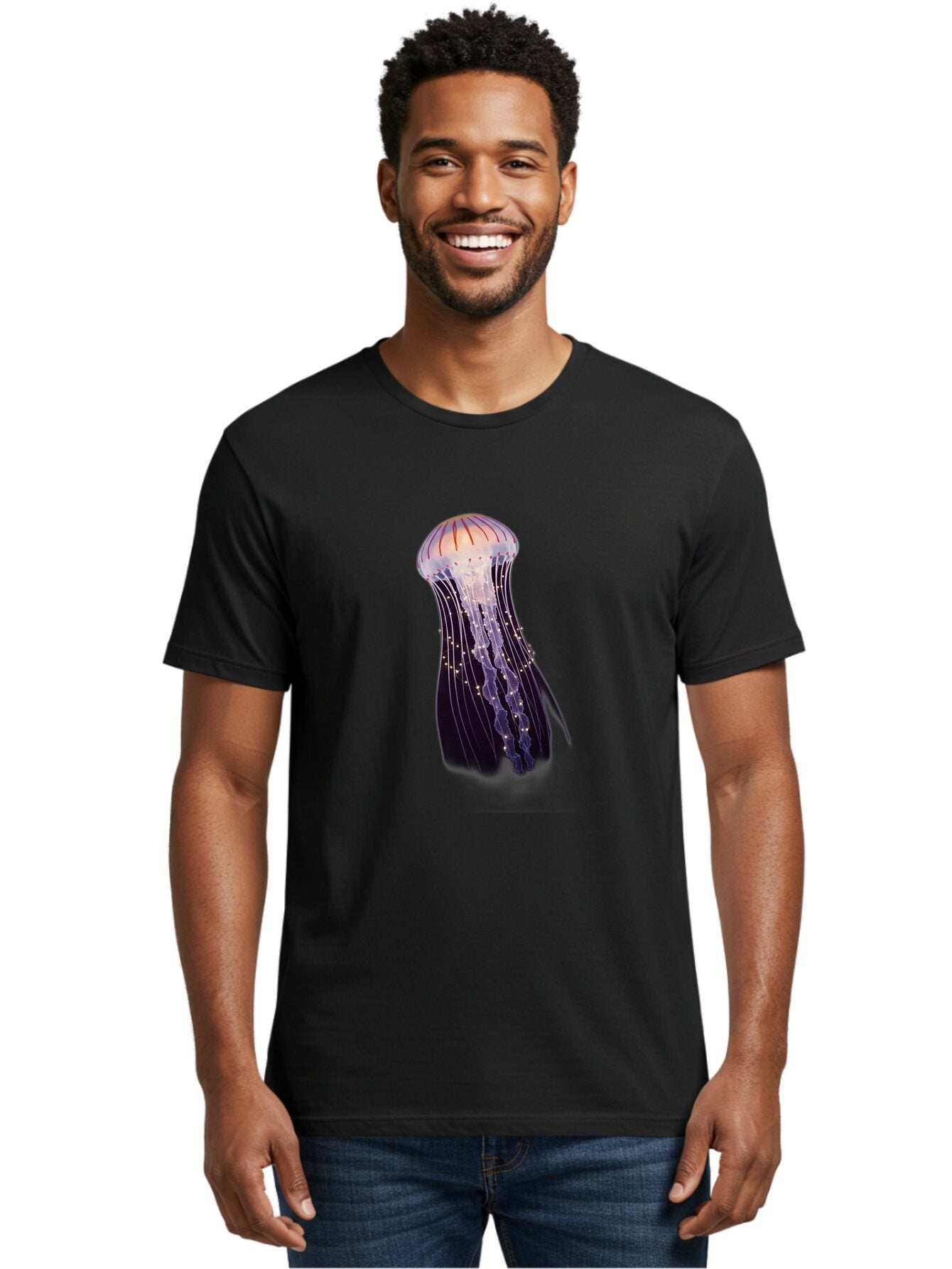 Jellyfish-2 Men'S Graphic Tee, 100% Cotton, Comfortable Casual Summer Wear, Machine Washable, Vintage Camera, Old Camera, Antique Camera, Black Camera, Classic Photography, Photography Equipment, Nostalgic Device, Film Camera, Camera Art Bam704 29