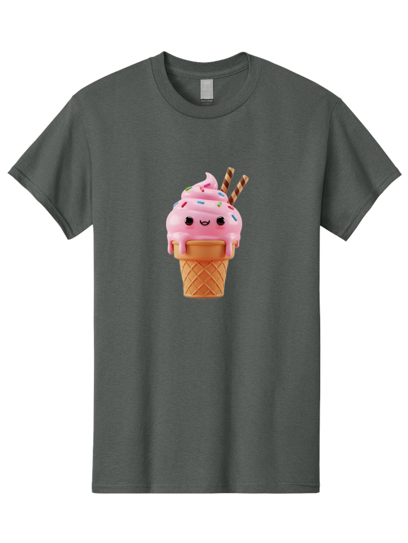 Kawaii-Ice-Cream Men'S Graphic Tee, 100% Cotton, Comfortable Casual Summer Wear, Machine Washable, Vintage Camera, Old Camera, Antique Camera, Black Camera, Classic Photography, Photography Equipment, Nostalgic Device, Film Camera, Camera Art Bam710