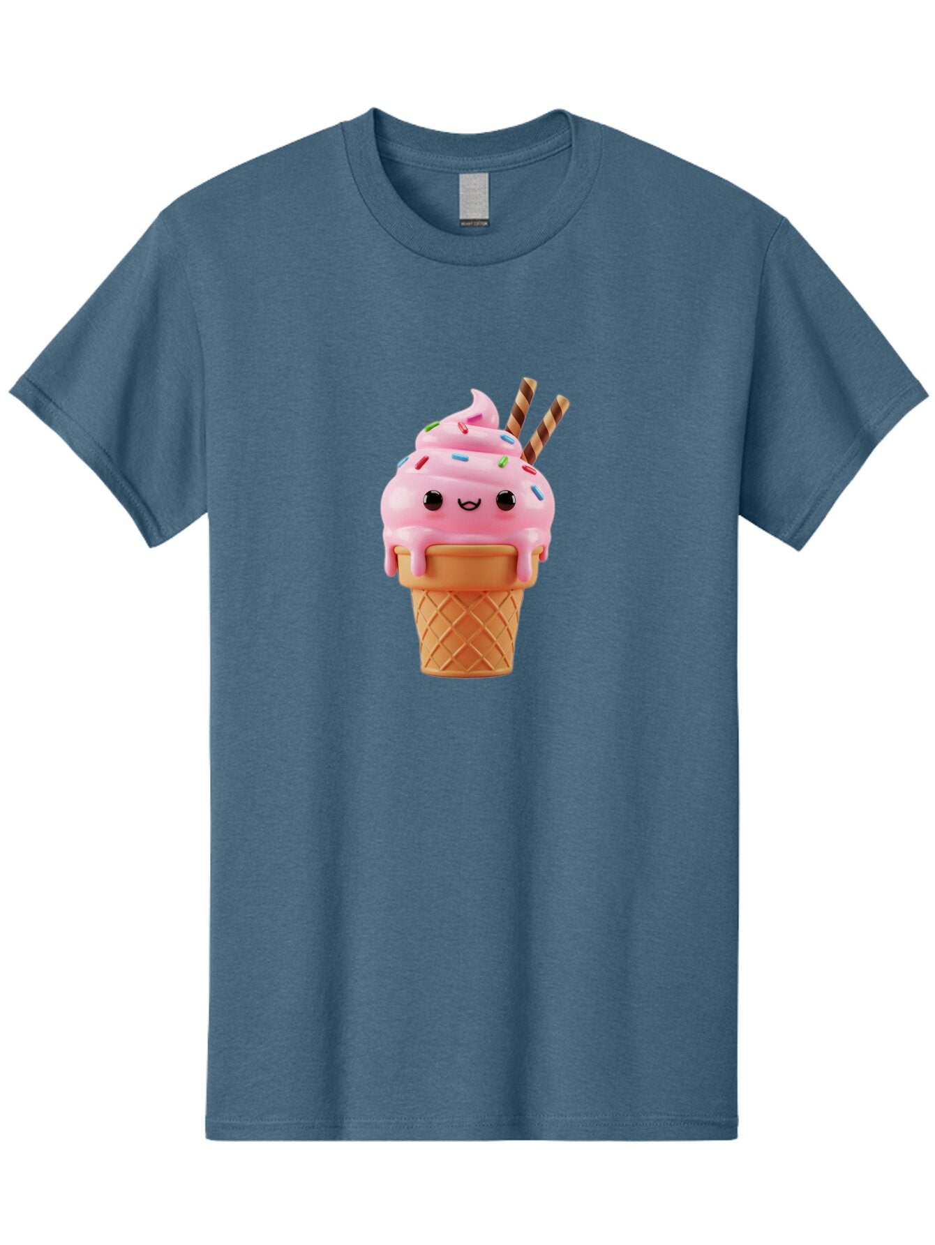 Kawaii-Ice-Cream Men'S Graphic Tee, 100% Cotton, Comfortable Casual Summer Wear, Machine Washable, Vintage Camera, Old Camera, Antique Camera, Black Camera, Classic Photography, Photography Equipment, Nostalgic Device, Film Camera, Camera Art Bam710