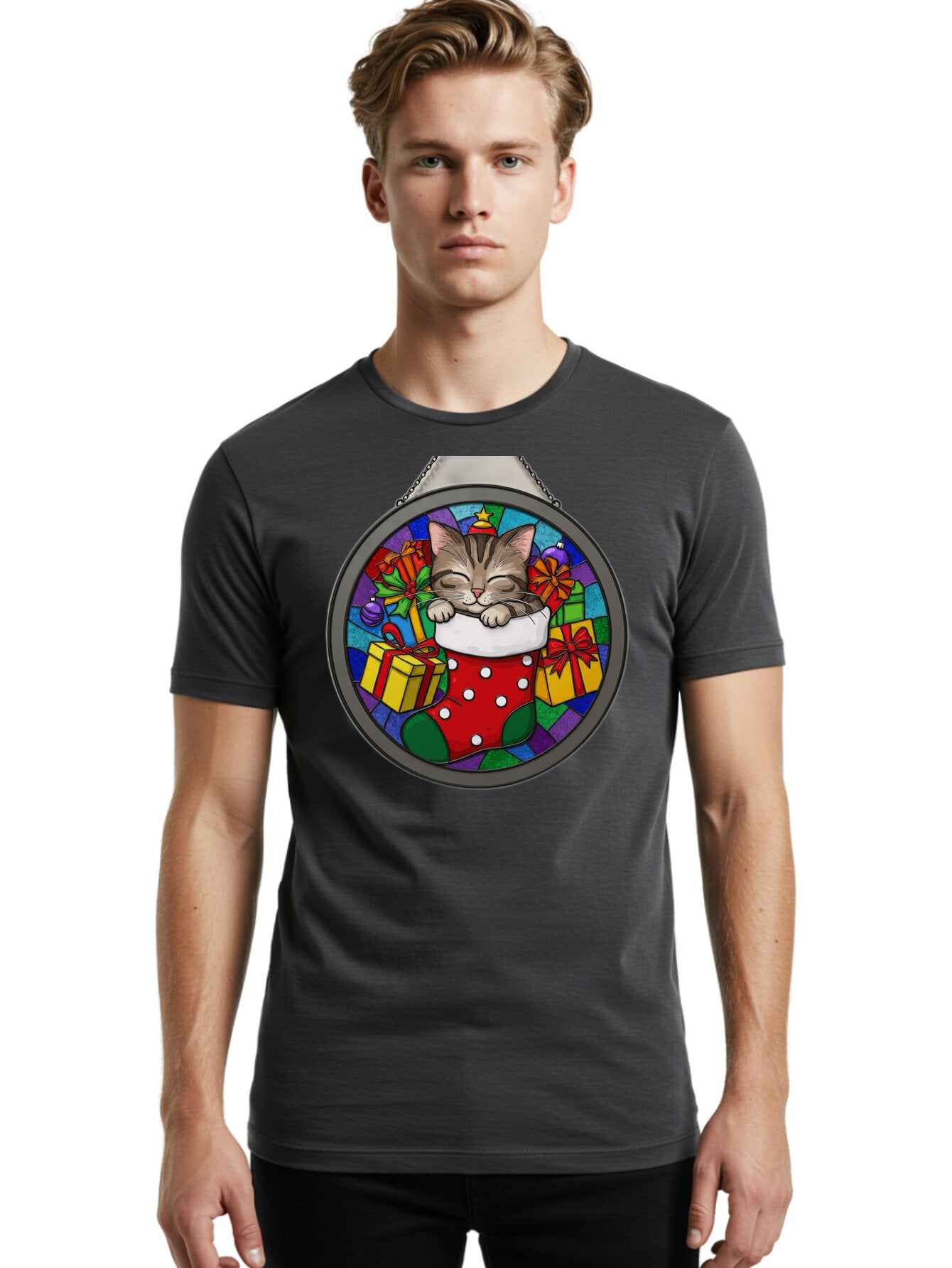 Kitten-In-Christmas-Stocking Men'S Graphic Tee, 100% Cotton, Comfortable Casual Summer Wear, Machine Washable, Vintage Camera, Old Camera, Antique Camera, Black Camera, Classic Photography, Photography Equipment, Nostalgic Device, Film Camera, Bam718 18