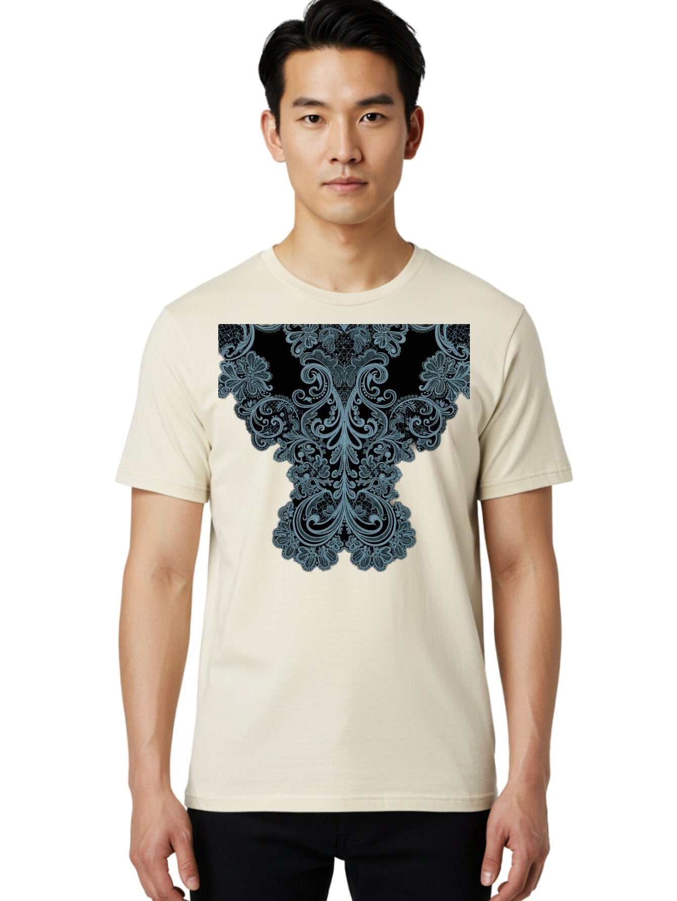 Lace-Trim Men'S Graphic Tee, 100% Cotton, Comfortable Casual Summer Wear, Machine Washable, Vintage Camera, Old Camera, Antique Camera, Black Camera, Classic Photography, Photography Equipment, Nostalgic Device, Film Camera, Camera Art Bam729 30