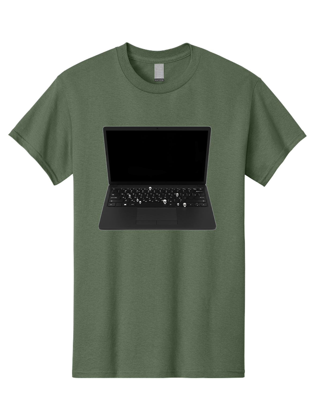 Laptop-With-Skull-Keys Men'S Graphic Tee, 100% Cotton, Comfortable Casual Summer Wear, Machine Washable, Vintage Camera, Old Camera, Antique Camera, Black Camera, Classic Photography, Photography Equipment, Nostalgic Device, Film Camera, Bam730 7