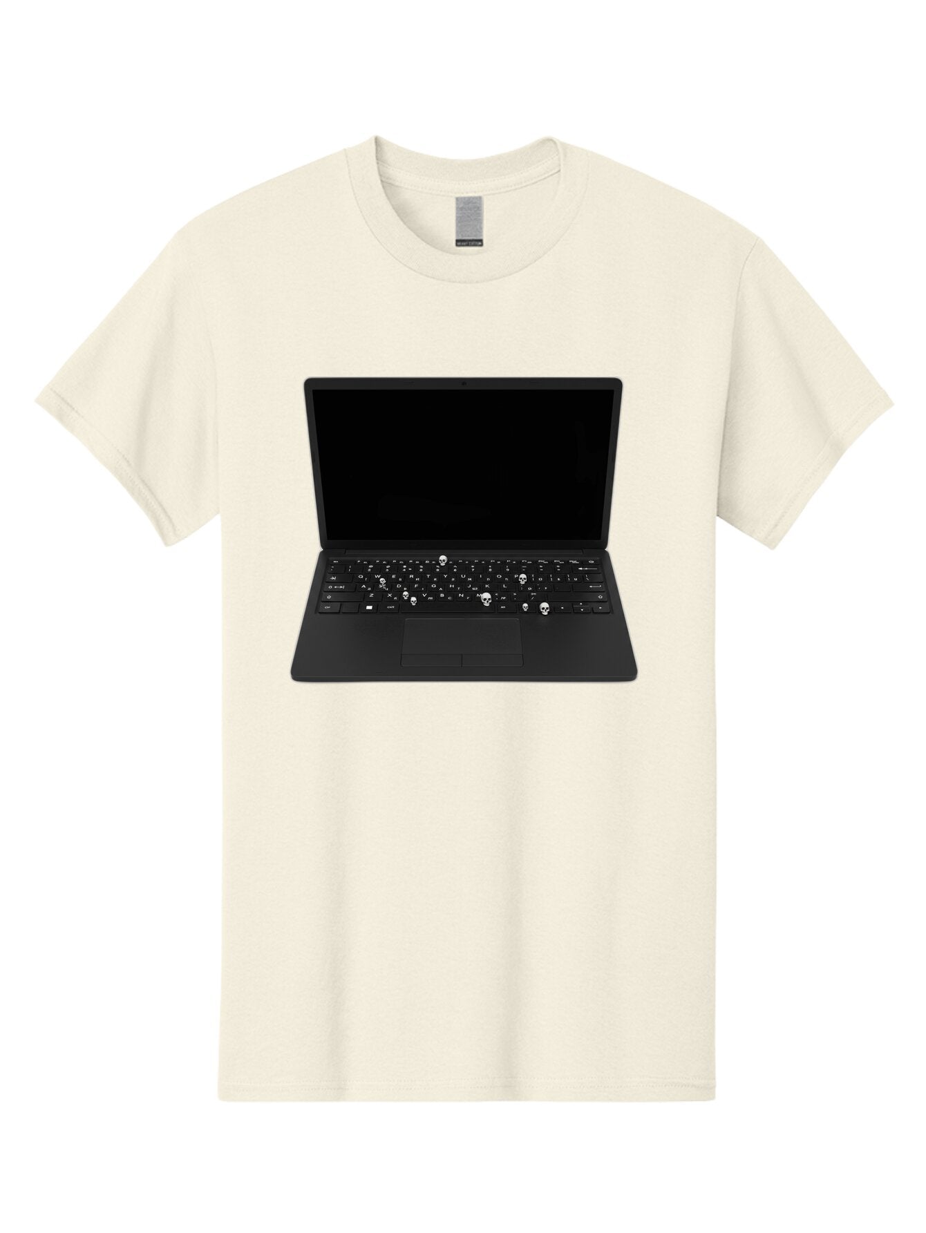 Laptop-With-Skull-Keys Men'S Graphic Tee, 100% Cotton, Comfortable Casual Summer Wear, Machine Washable, Vintage Camera, Old Camera, Antique Camera, Black Camera, Classic Photography, Photography Equipment, Nostalgic Device, Film Camera, Bam730 10