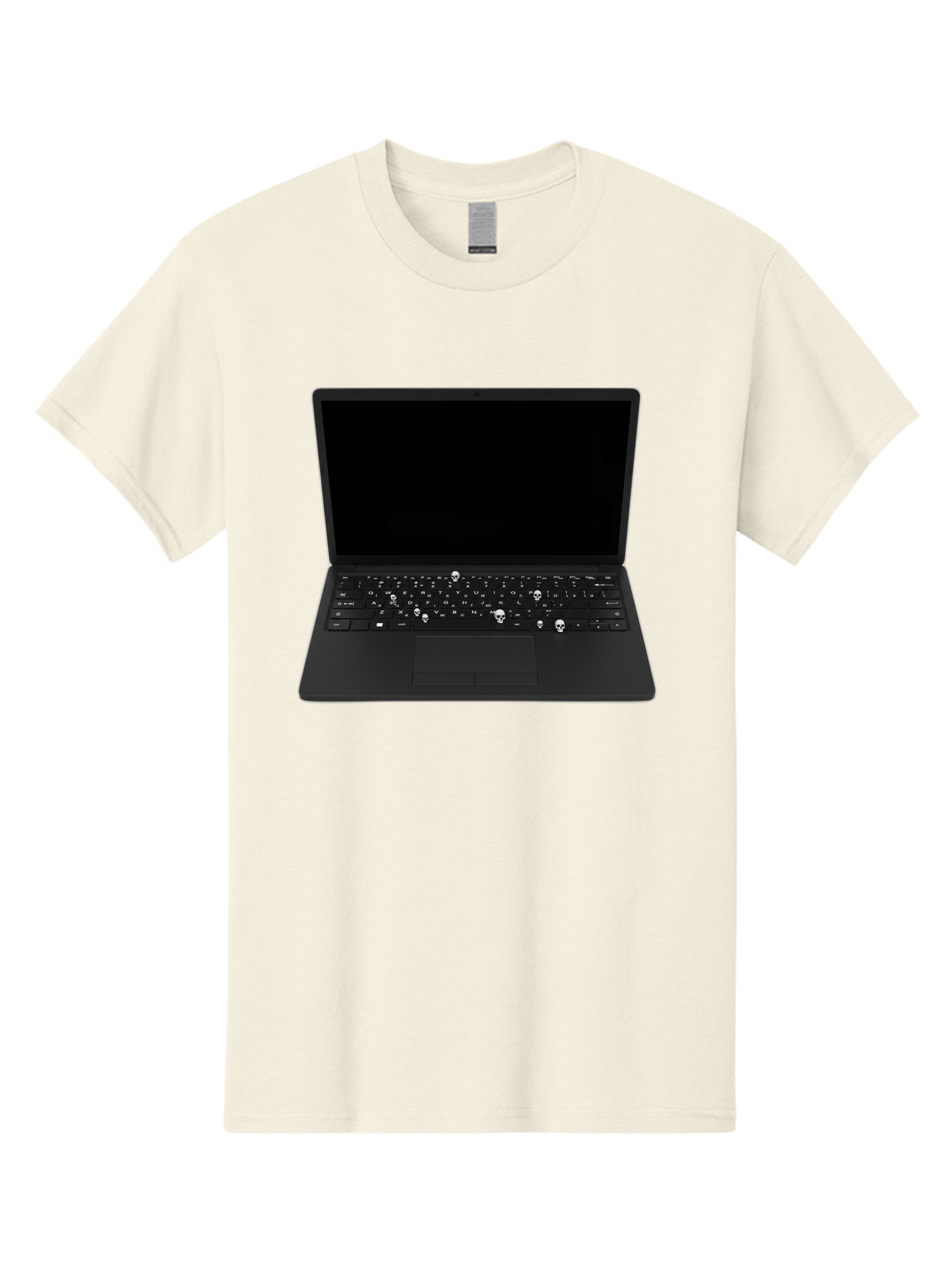 Laptop-With-Skull-Keys Men'S Graphic Tee, 100% Cotton, Comfortable Casual Summer Wear, Machine Washable, Vintage Camera, Old Camera, Antique Camera, Black Camera, Classic Photography, Photography Equipment, Nostalgic Device, Film Camera, Bam730 14