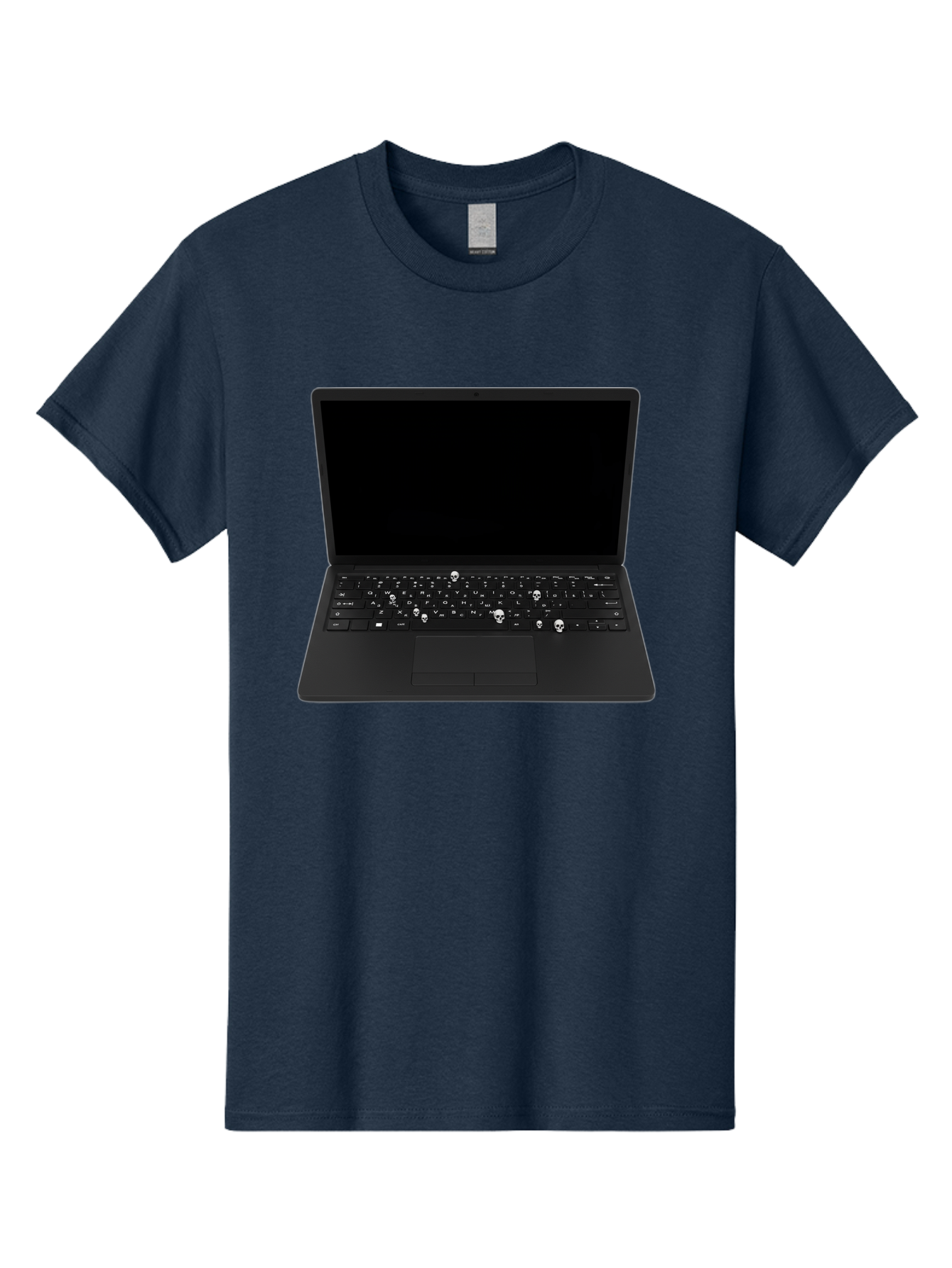 Laptop-With-Skull-Keys Men'S Graphic Tee, 100% Cotton, Comfortable Casual Summer Wear, Machine Washable, Vintage Camera, Old Camera, Antique Camera, Black Camera, Classic Photography, Photography Equipment, Nostalgic Device, Film Camera, Bam730 11