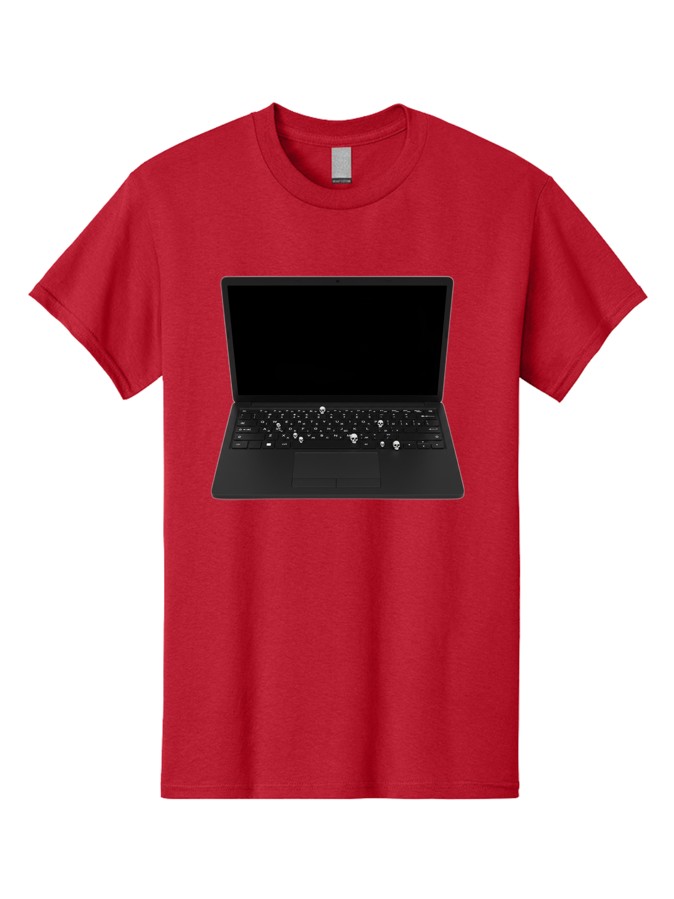 Laptop-With-Skull-Keys Men'S Graphic Tee, 100% Cotton, Comfortable Casual Summer Wear, Machine Washable, Vintage Camera, Old Camera, Antique Camera, Black Camera, Classic Photography, Photography Equipment, Nostalgic Device, Film Camera, Bam730 5