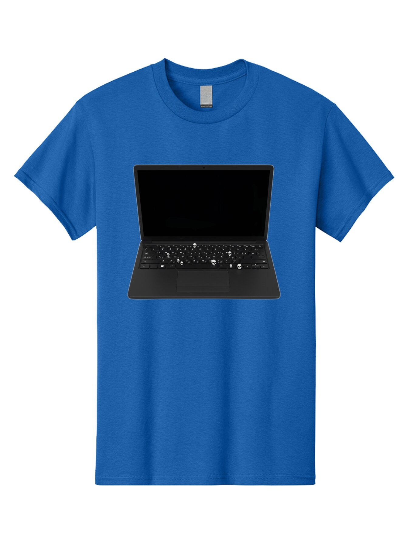 Laptop-With-Skull-Keys Men'S Graphic Tee, 100% Cotton, Comfortable Casual Summer Wear, Machine Washable, Vintage Camera, Old Camera, Antique Camera, Black Camera, Classic Photography, Photography Equipment, Nostalgic Device, Film Camera, Bam730 3