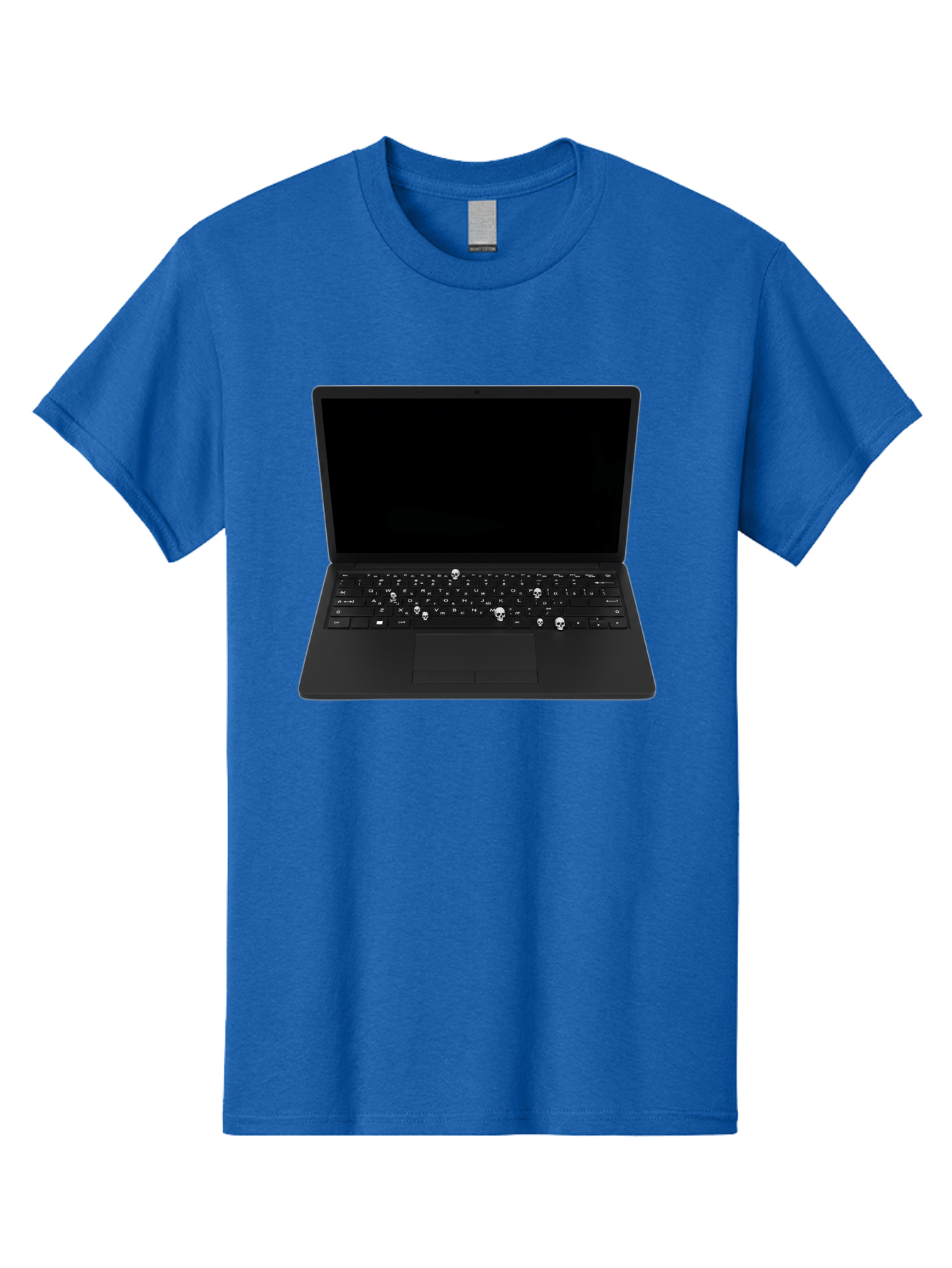 Laptop-With-Skull-Keys Men'S Graphic Tee, 100% Cotton, Comfortable Casual Summer Wear, Machine Washable, Vintage Camera, Old Camera, Antique Camera, Black Camera, Classic Photography, Photography Equipment, Nostalgic Device, Film Camera, Bam730 9
