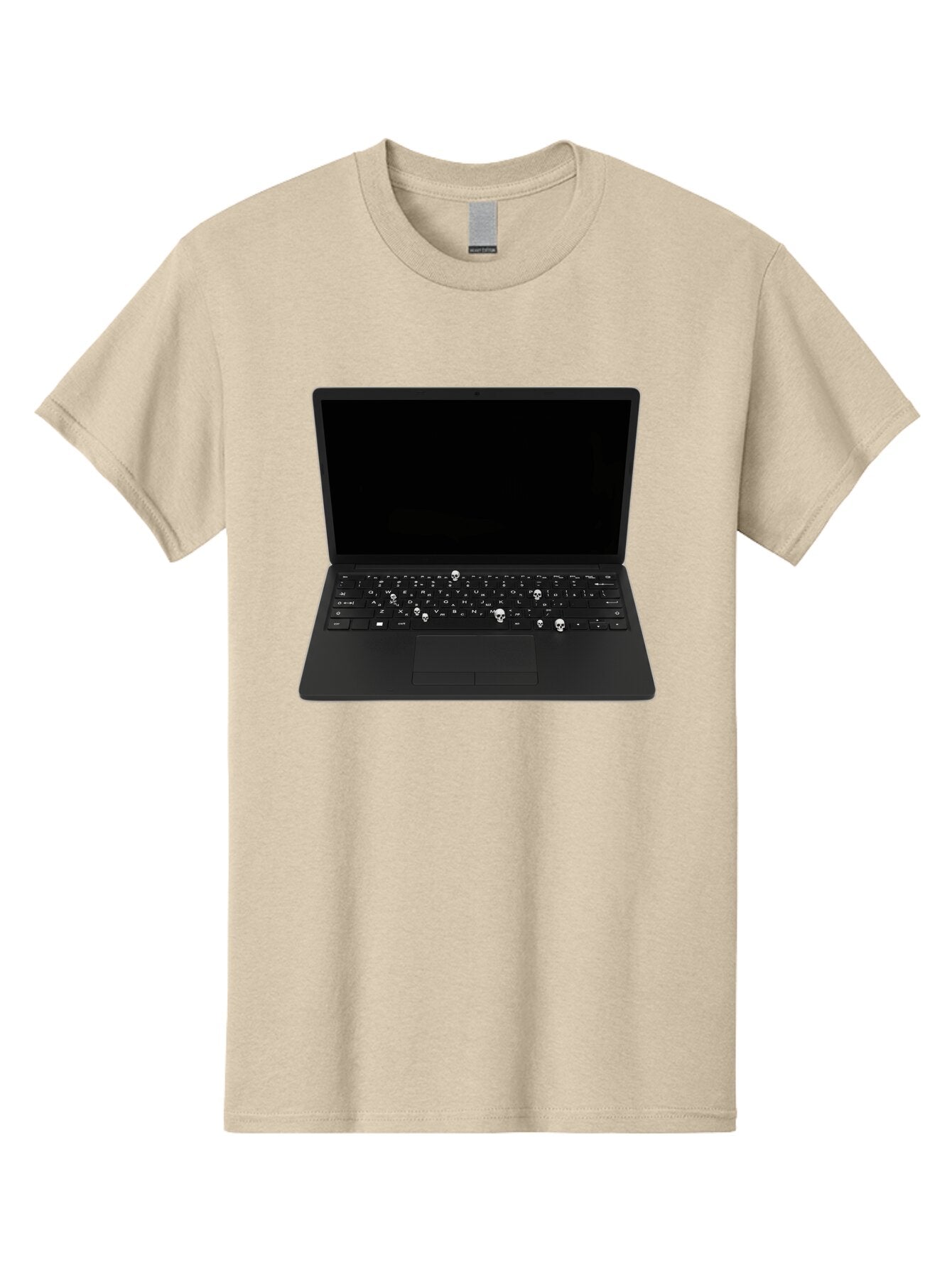 Laptop-With-Skull-Keys Men'S Graphic Tee, 100% Cotton, Comfortable Casual Summer Wear, Machine Washable, Vintage Camera, Old Camera, Antique Camera, Black Camera, Classic Photography, Photography Equipment, Nostalgic Device, Film Camera, Bam730 8