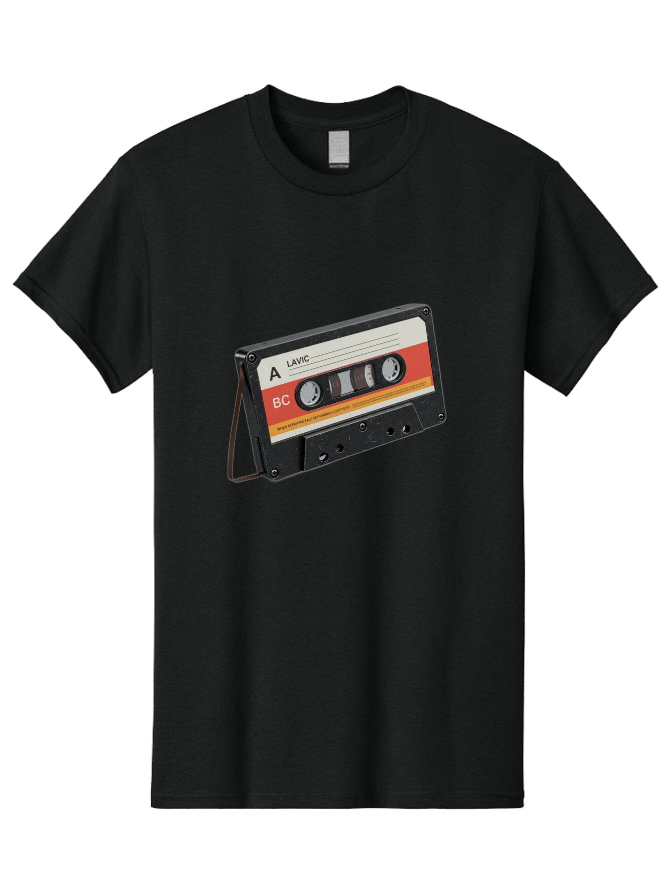 Lavic-Cassette-Tape Men'S Graphic Tee, 100% Cotton, Comfortable Casual Summer Wear, Machine Washable, Vintage Camera, Old Camera, Antique Camera, Black Camera, Classic Photography, Photography Equipment, Nostalgic Device, Film Camera, Bam751 8