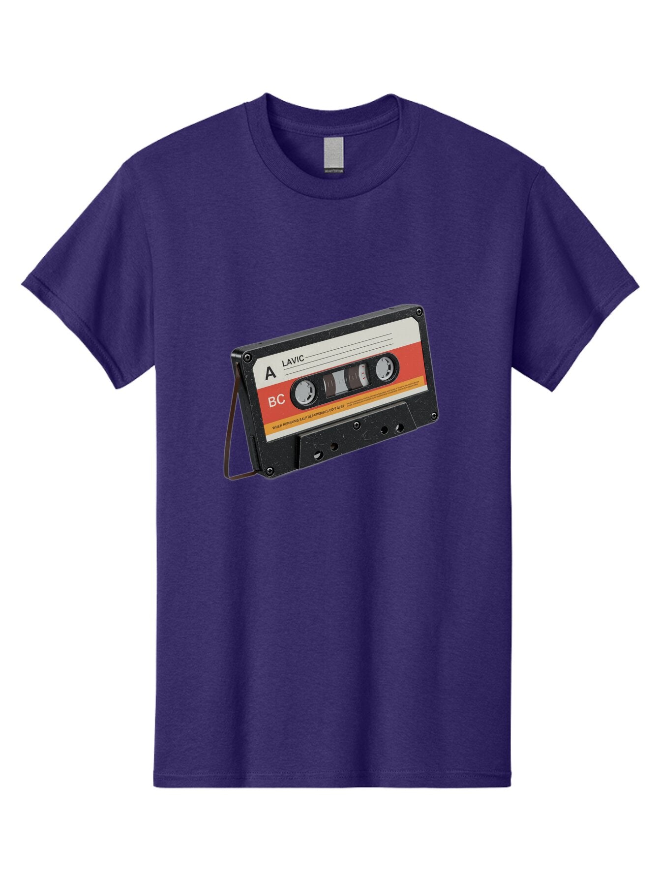 Lavic-Cassette-Tape Men'S Graphic Tee, 100% Cotton, Comfortable Casual Summer Wear, Machine Washable, Vintage Camera, Old Camera, Antique Camera, Black Camera, Classic Photography, Photography Equipment, Nostalgic Device, Film Camera, Bam751