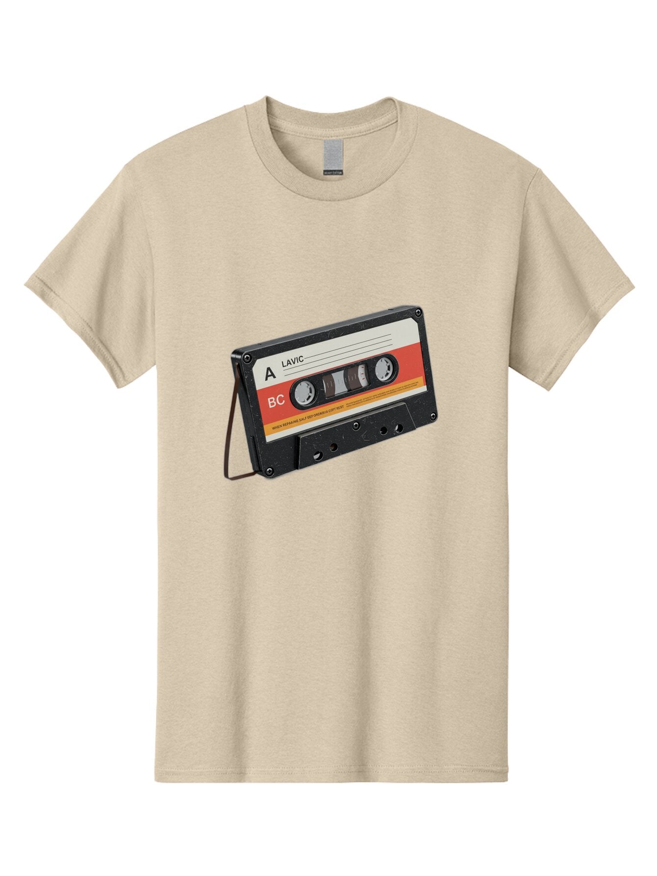Lavic-Cassette-Tape Men'S Graphic Tee, 100% Cotton, Comfortable Casual Summer Wear, Machine Washable, Vintage Camera, Old Camera, Antique Camera, Black Camera, Classic Photography, Photography Equipment, Nostalgic Device, Film Camera, Bam751 7