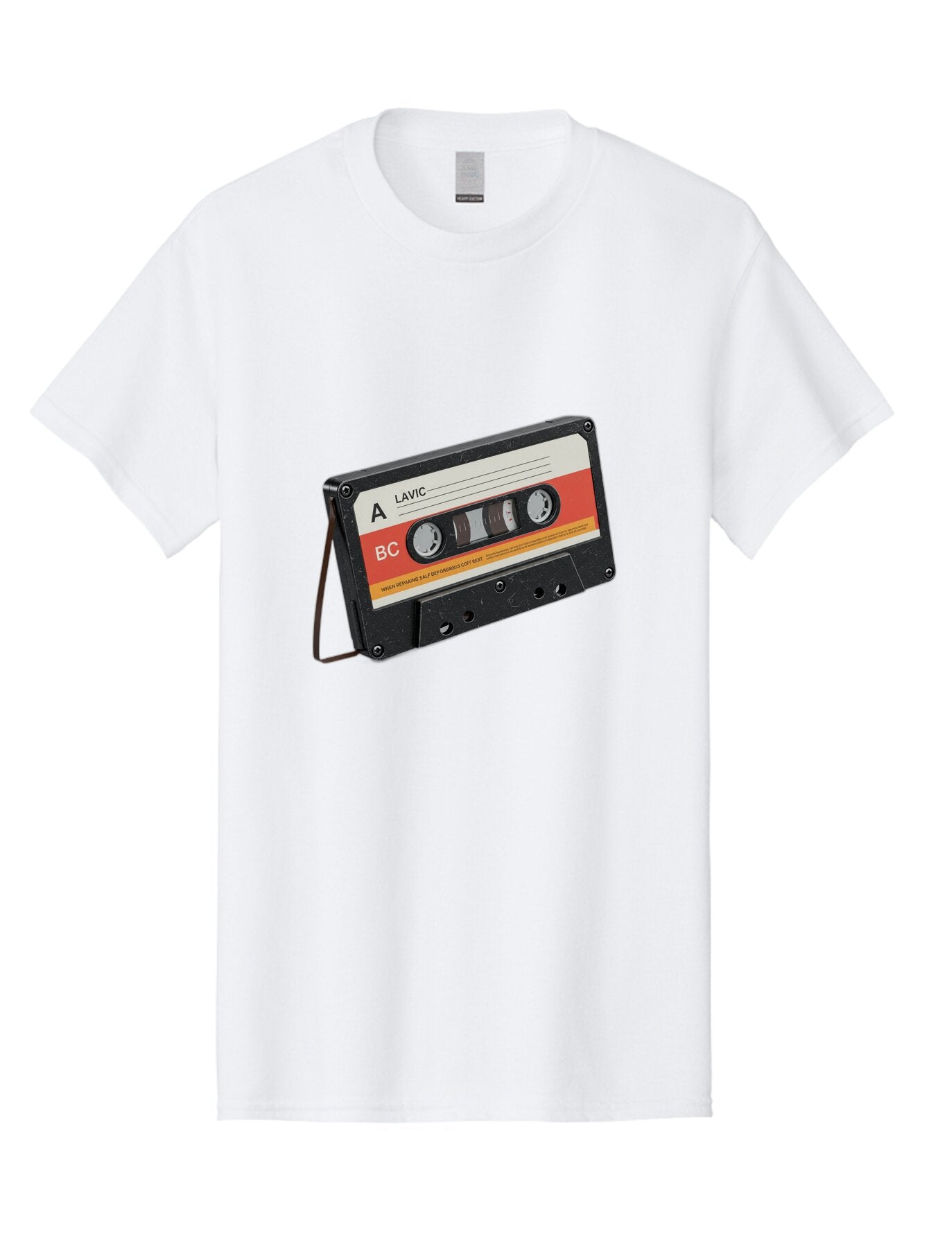 Lavic-Cassette-Tape Men'S Graphic Tee, 100% Cotton, Comfortable Casual Summer Wear, Machine Washable, Vintage Camera, Old Camera, Antique Camera, Black Camera, Classic Photography, Photography Equipment, Nostalgic Device, Film Camera, Bam751 6