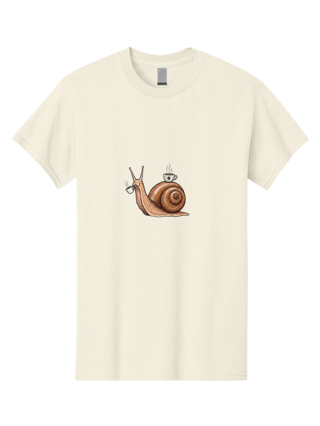 Lazy-Snail-With-Coffee-Mug-1 Men'S Graphic Tee, 100% Cotton, Comfortable Casual Summer Wear, Machine Washable, Vintage Camera, Old Camera, Antique Camera, Black Camera, Classic Photography, Photography Equipment, Nostalgic Device, Film Camera, Bam752