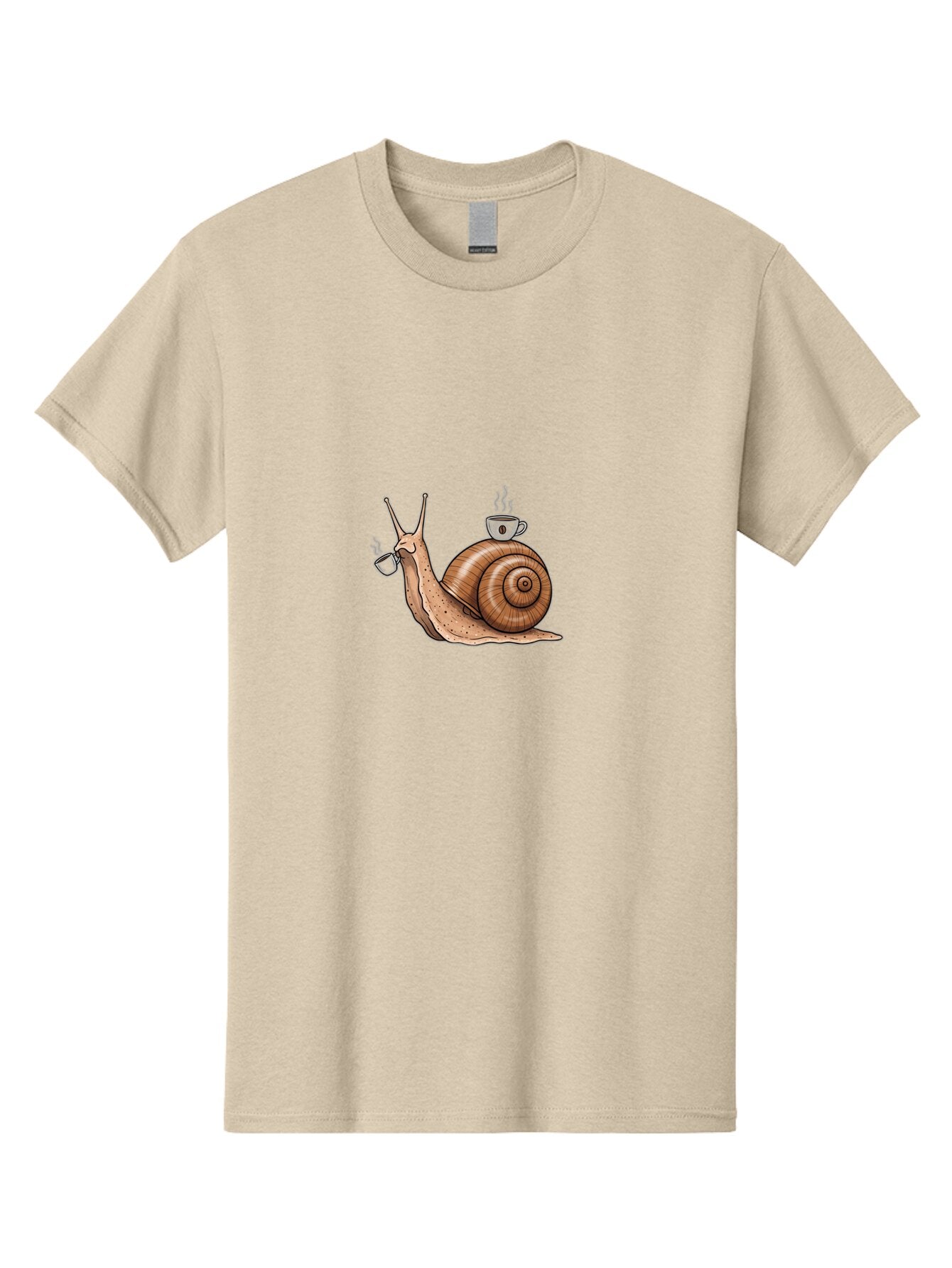 Lazy-Snail-With-Coffee-Mug-1 Men'S Graphic Tee, 100% Cotton, Comfortable Casual Summer Wear, Machine Washable, Vintage Camera, Old Camera, Antique Camera, Black Camera, Classic Photography, Photography Equipment, Nostalgic Device, Film Camera, Bam752 9