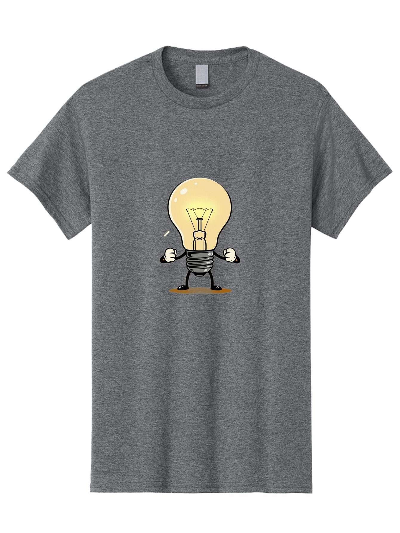 Light-Bulb-Character Men'S Graphic Tee, 100% Cotton, Comfortable Casual Summer Wear, Machine Washable, Vintage Camera, Old Camera, Antique Camera, Black Camera, Classic Photography, Photography Equipment, Nostalgic Device, Film Camera, Bam765 7