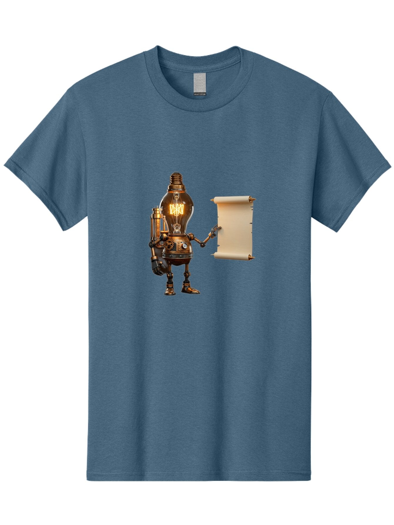 Light-Bulb-Robot Men'S Graphic Tee, 100% Cotton, Comfortable Casual Summer Wear, Machine Washable, Vintage Camera, Old Camera, Antique Camera, Black Camera, Classic Photography, Photography Equipment, Nostalgic Device, Film Camera, Camera Art Bam766