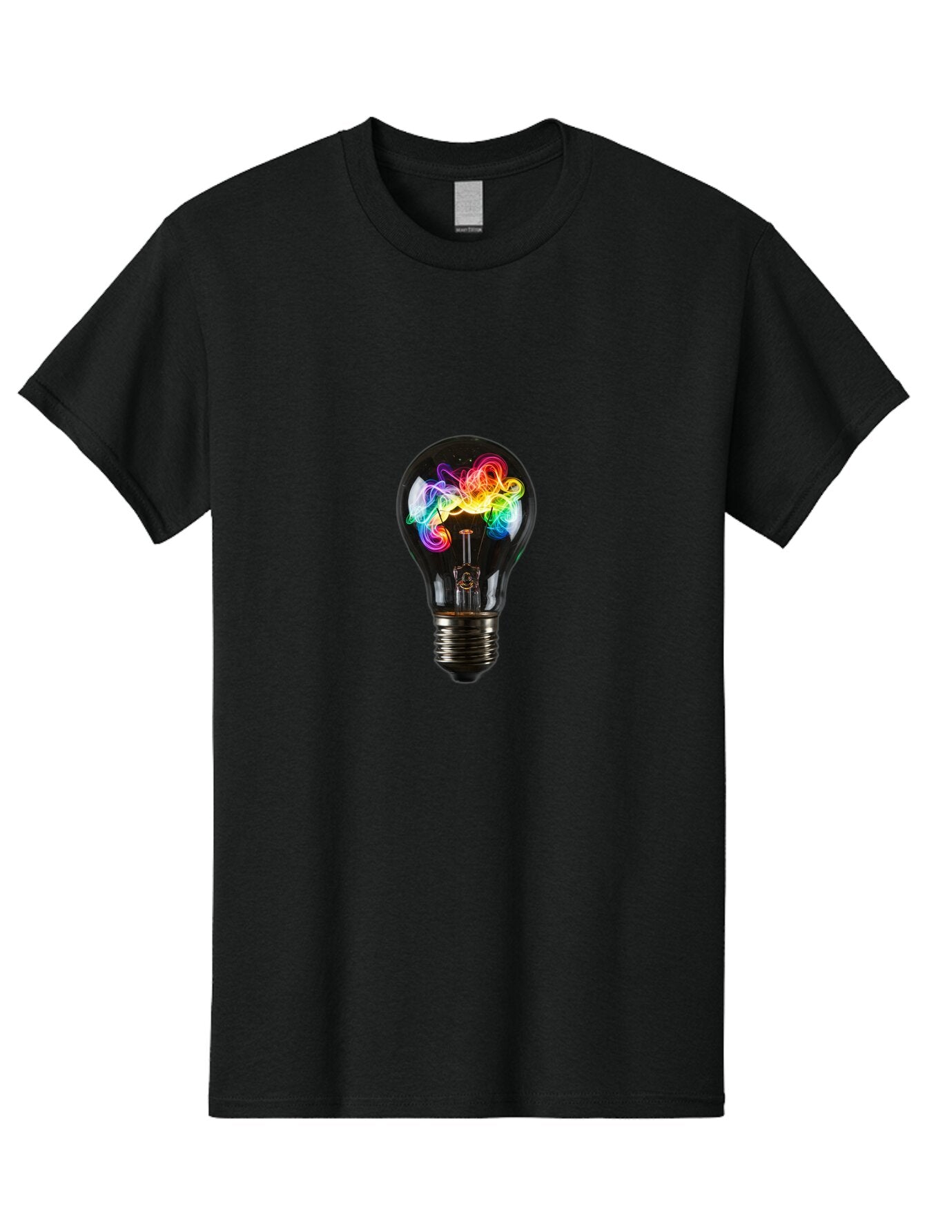 Light-Bulb-With-Swirling-Colors Men'S Graphic Tee, 100% Cotton, Comfortable Casual Summer Wear, Machine Washable, Vintage Camera, Old Camera, Antique Camera, Black Camera, Classic Photography, Photography Equipment, Nostalgic Device, Bam767 7