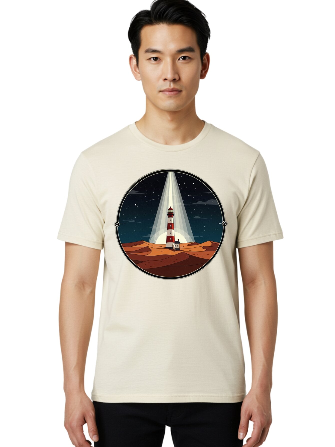 Lighthouse-1 Men'S Graphic Tee, 100% Cotton, Comfortable Casual Summer Wear, Machine Washable, Vintage Camera, Old Camera, Antique Camera, Black Camera, Classic Photography, Photography Equipment, Nostalgic Device, Film Camera, Camera Art Bam768 23