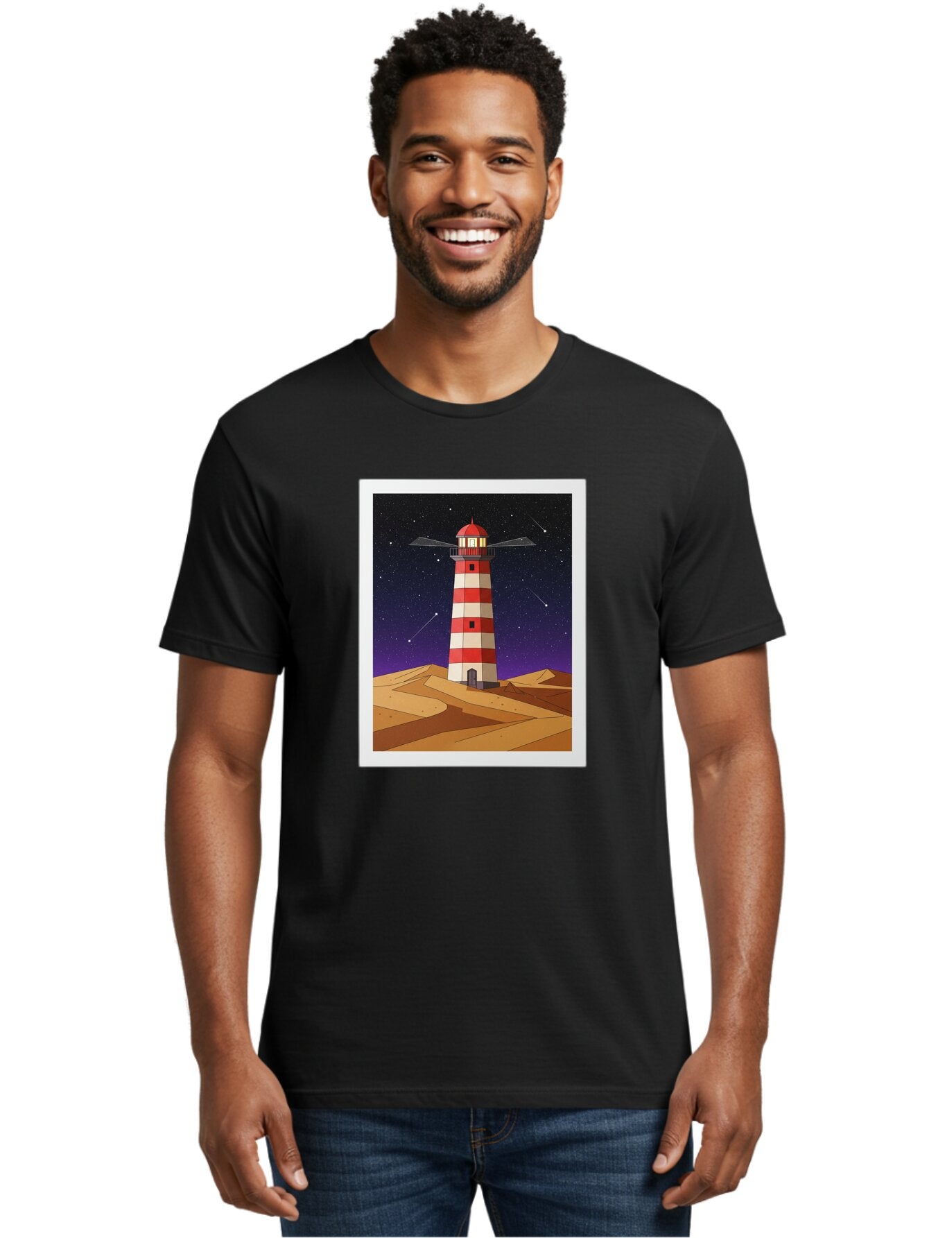 Lighthouse-2 Men'S Graphic Tee, 100% Cotton, Comfortable Casual Summer Wear, Machine Washable, Vintage Camera, Old Camera, Antique Camera, Black Camera, Classic Photography, Photography Equipment, Nostalgic Device, Film Camera, Camera Art Bam769 18