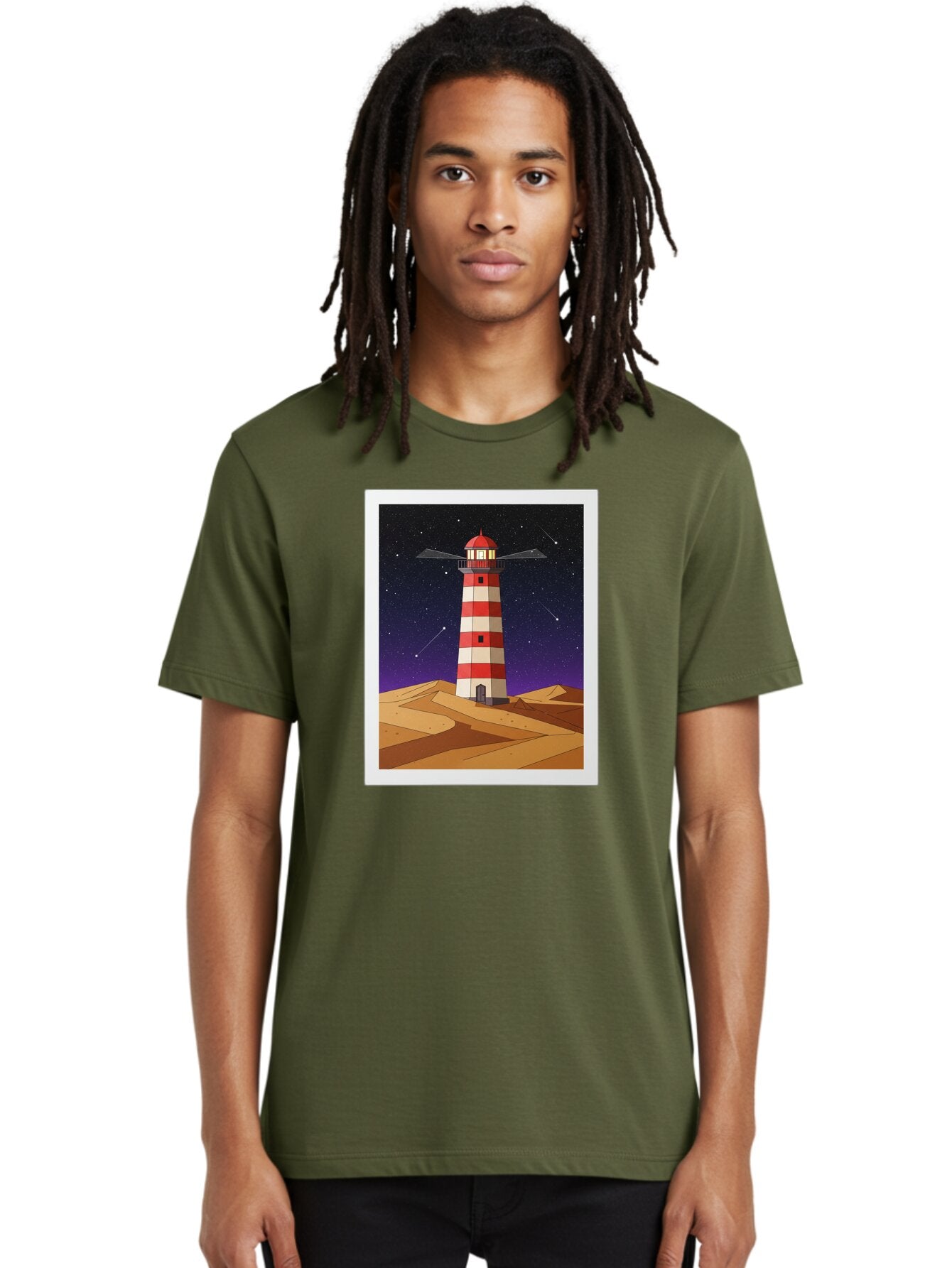 Lighthouse-2 Men'S Graphic Tee, 100% Cotton, Comfortable Casual Summer Wear, Machine Washable, Vintage Camera, Old Camera, Antique Camera, Black Camera, Classic Photography, Photography Equipment, Nostalgic Device, Film Camera, Camera Art Bam769 30