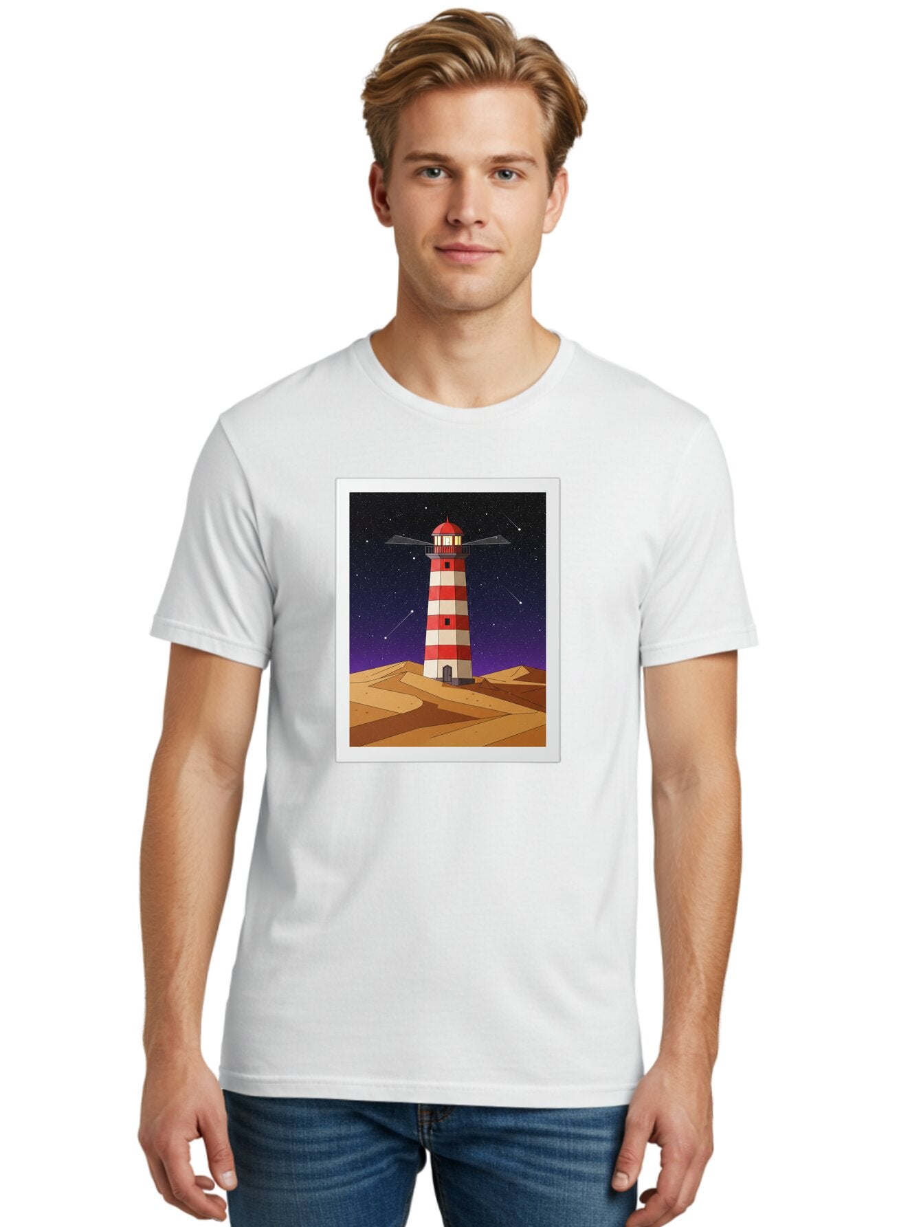 Lighthouse-2 Men'S Graphic Tee, 100% Cotton, Comfortable Casual Summer Wear, Machine Washable, Vintage Camera, Old Camera, Antique Camera, Black Camera, Classic Photography, Photography Equipment, Nostalgic Device, Film Camera, Camera Art Bam769 28