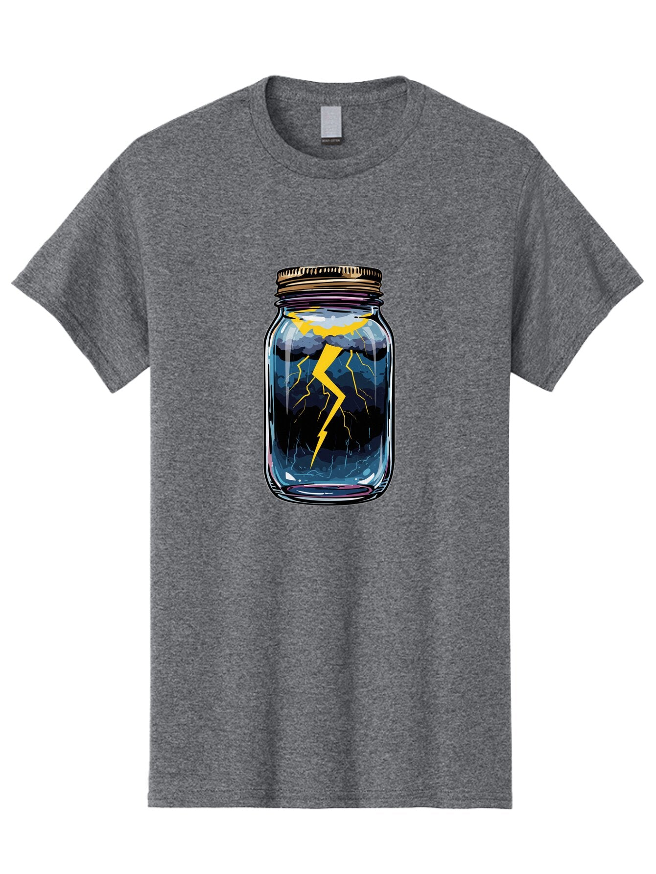 Lightning-In-A-Jar-1 Men'S Graphic Tee, 100% Cotton, Comfortable Casual Summer Wear, Machine Washable, Vintage Camera, Old Camera, Antique Camera, Black Camera, Classic Photography, Photography Equipment, Nostalgic Device, Film Camera, Bam773