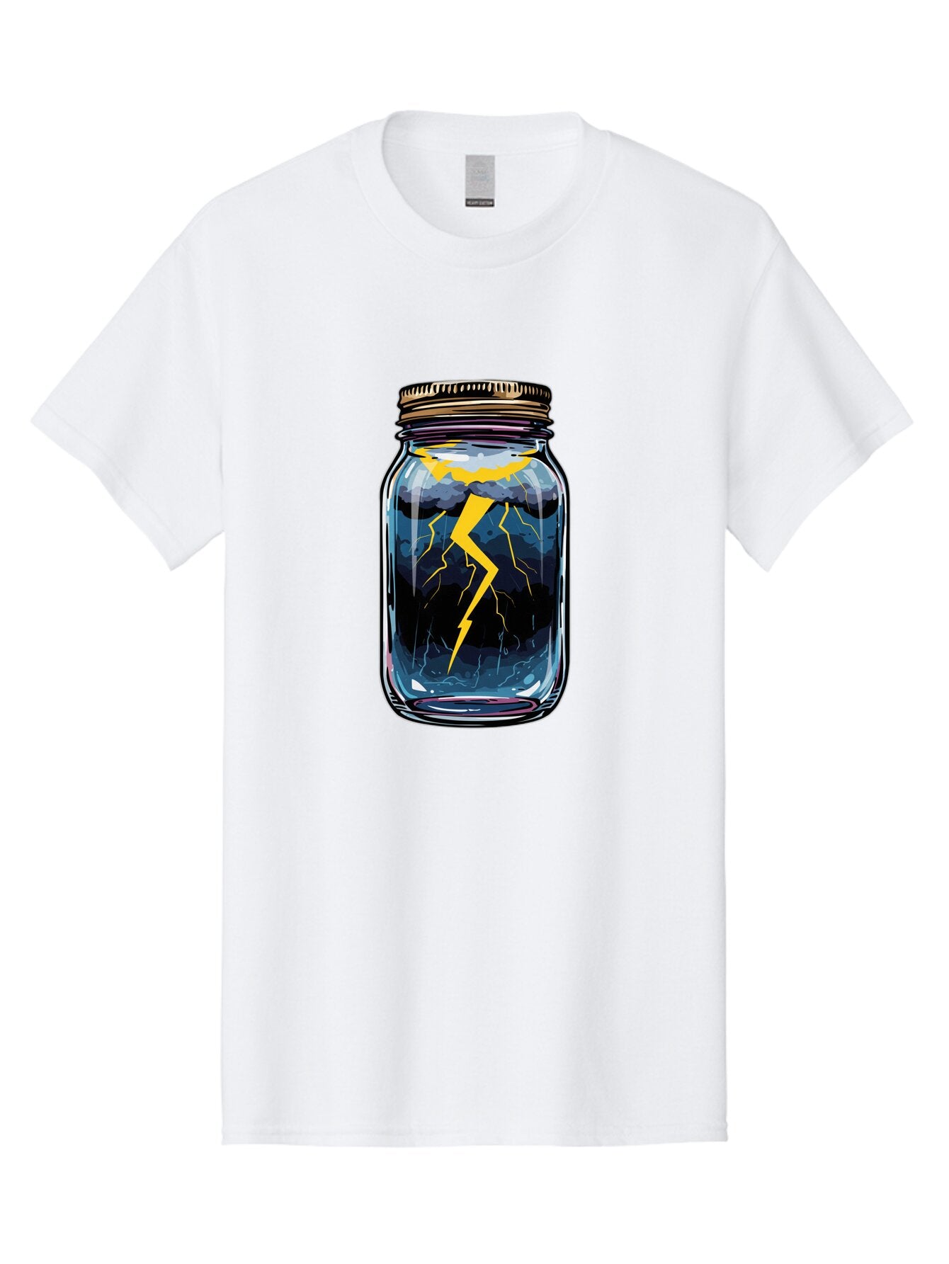 Lightning-In-A-Jar-1 Men'S Graphic Tee, 100% Cotton, Comfortable Casual Summer Wear, Machine Washable, Vintage Camera, Old Camera, Antique Camera, Black Camera, Classic Photography, Photography Equipment, Nostalgic Device, Film Camera, Bam773