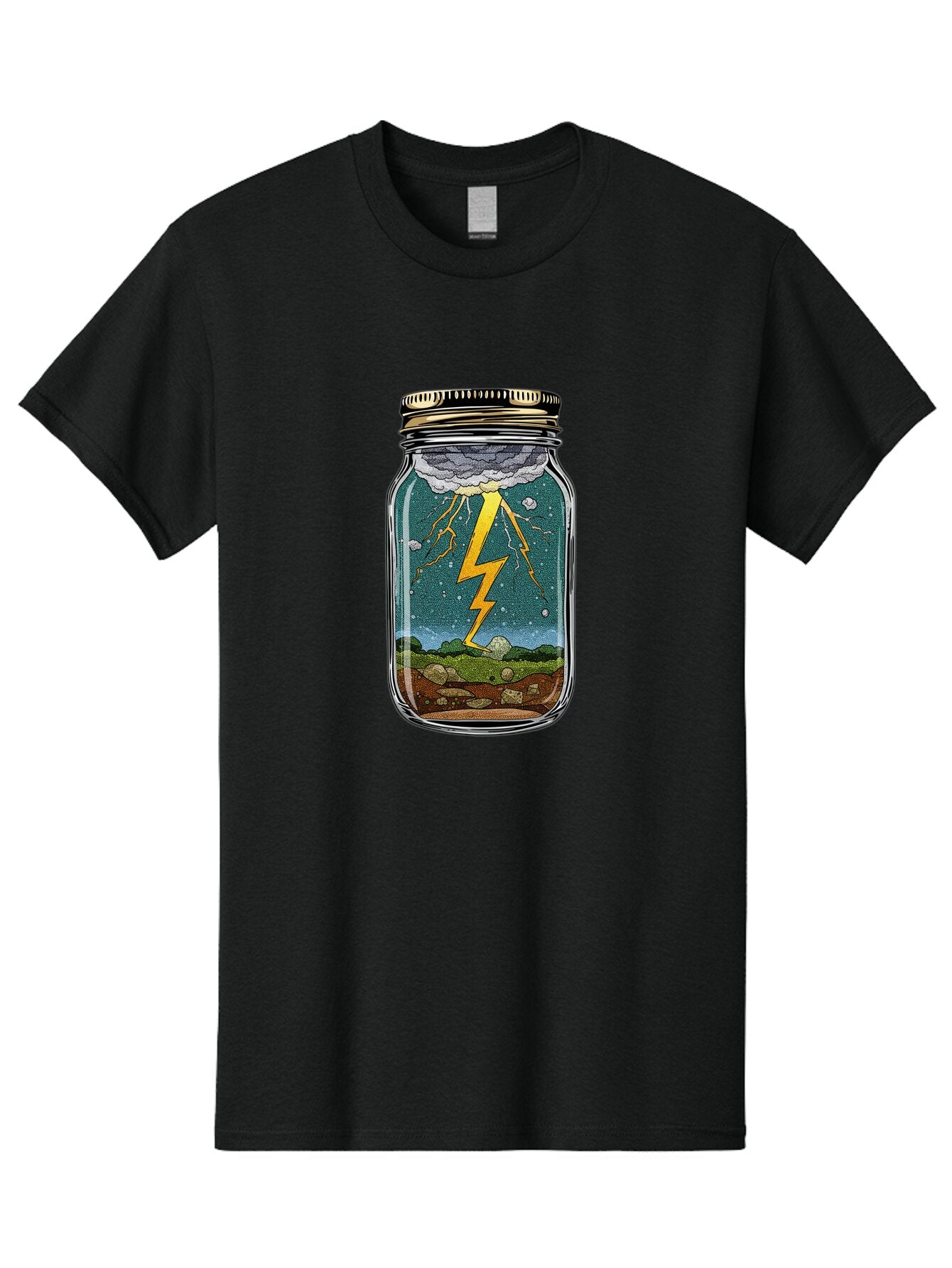Lightning-In-A-Jar-4 Men'S Graphic Tee, 100% Cotton, Comfortable Casual Summer Wear, Machine Washable, Vintage Camera, Old Camera, Antique Camera, Black Camera, Classic Photography, Photography Equipment, Nostalgic Device, Film Camera, Bam776 3