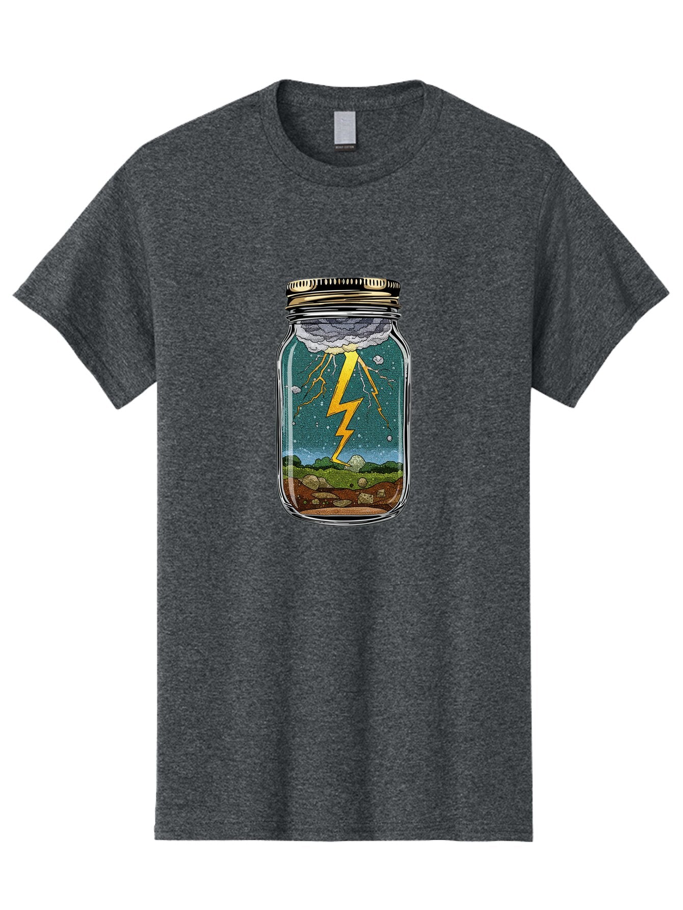 Lightning-In-A-Jar-4 Men'S Graphic Tee, 100% Cotton, Comfortable Casual Summer Wear, Machine Washable, Vintage Camera, Old Camera, Antique Camera, Black Camera, Classic Photography, Photography Equipment, Nostalgic Device, Film Camera, Bam776