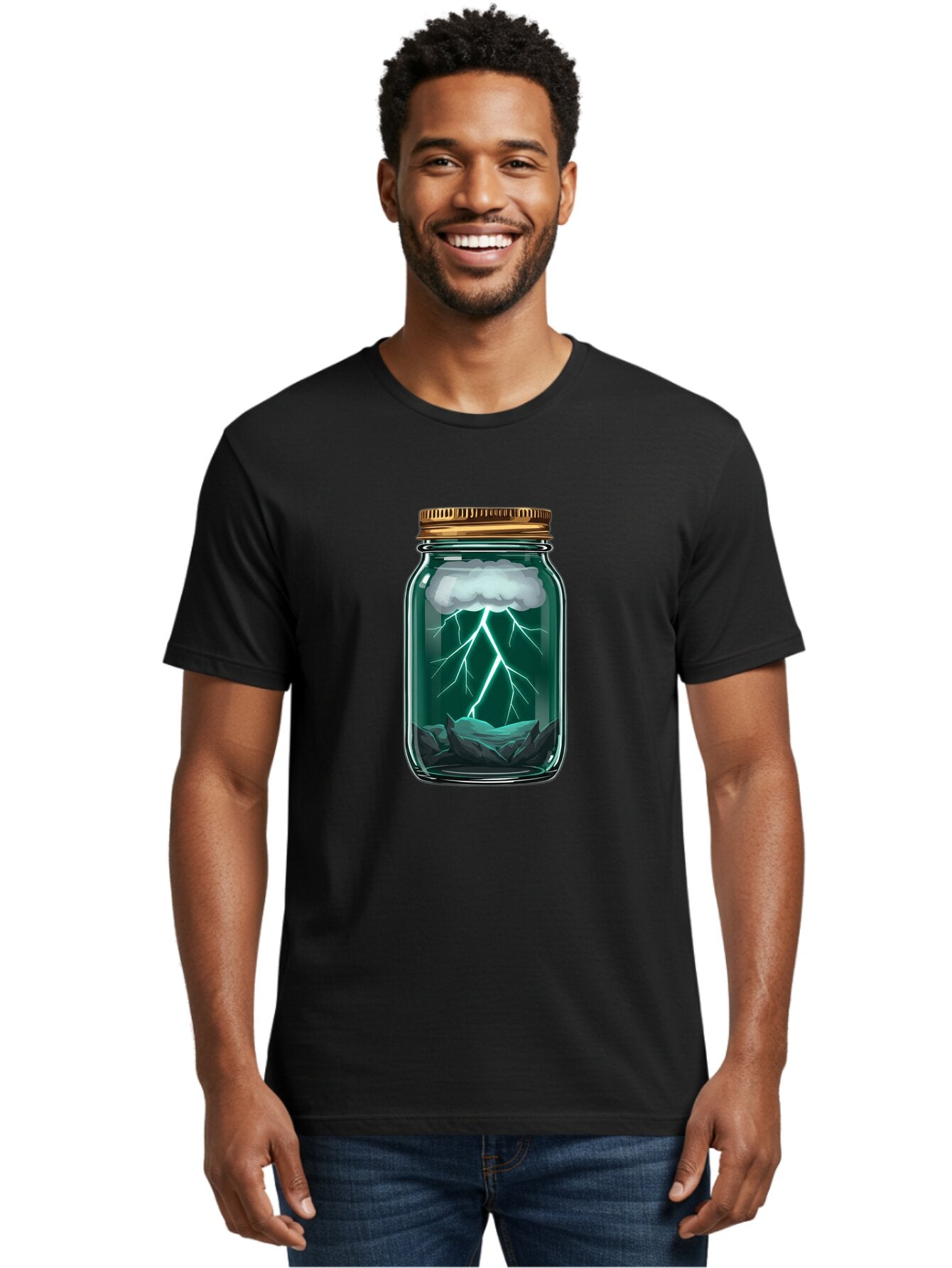 Lightning-In-A-Jar-7 Men'S Graphic Tee, 100% Cotton, Comfortable Casual Summer Wear, Machine Washable, Vintage Camera, Old Camera, Antique Camera, Black Camera, Classic Photography, Photography Equipment, Nostalgic Device, Film Camera, Bam779 30