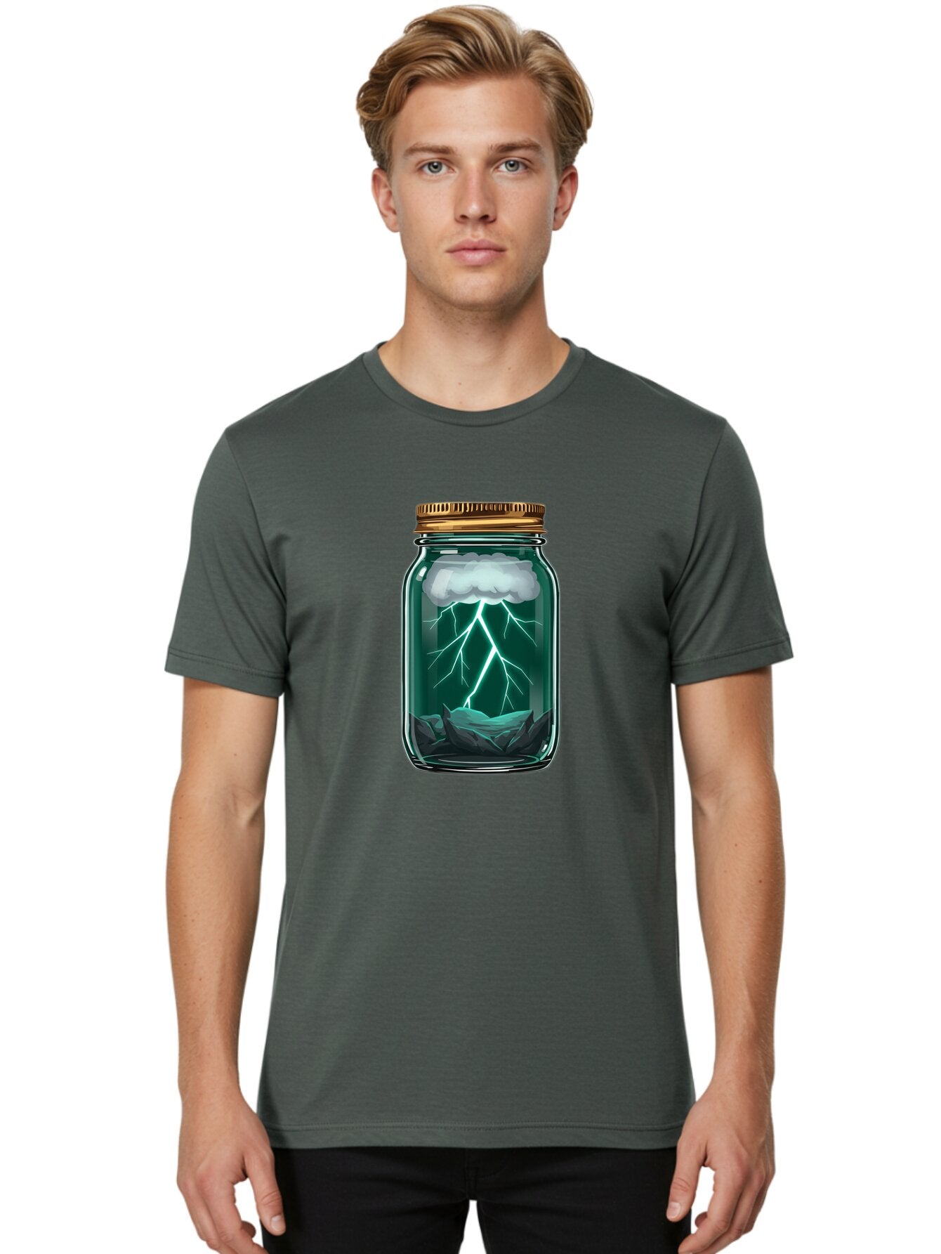 Lightning-In-A-Jar-7 Men'S Graphic Tee, 100% Cotton, Comfortable Casual Summer Wear, Machine Washable, Vintage Camera, Old Camera, Antique Camera, Black Camera, Classic Photography, Photography Equipment, Nostalgic Device, Film Camera, Bam779 25