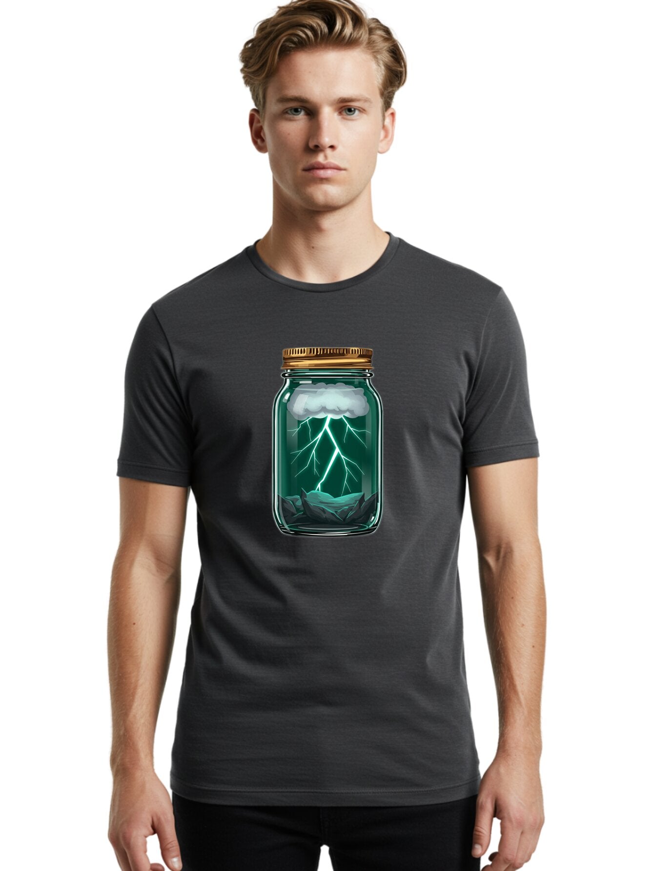 Lightning-In-A-Jar-7 Men'S Graphic Tee, 100% Cotton, Comfortable Casual Summer Wear, Machine Washable, Vintage Camera, Old Camera, Antique Camera, Black Camera, Classic Photography, Photography Equipment, Nostalgic Device, Film Camera, Bam779 27