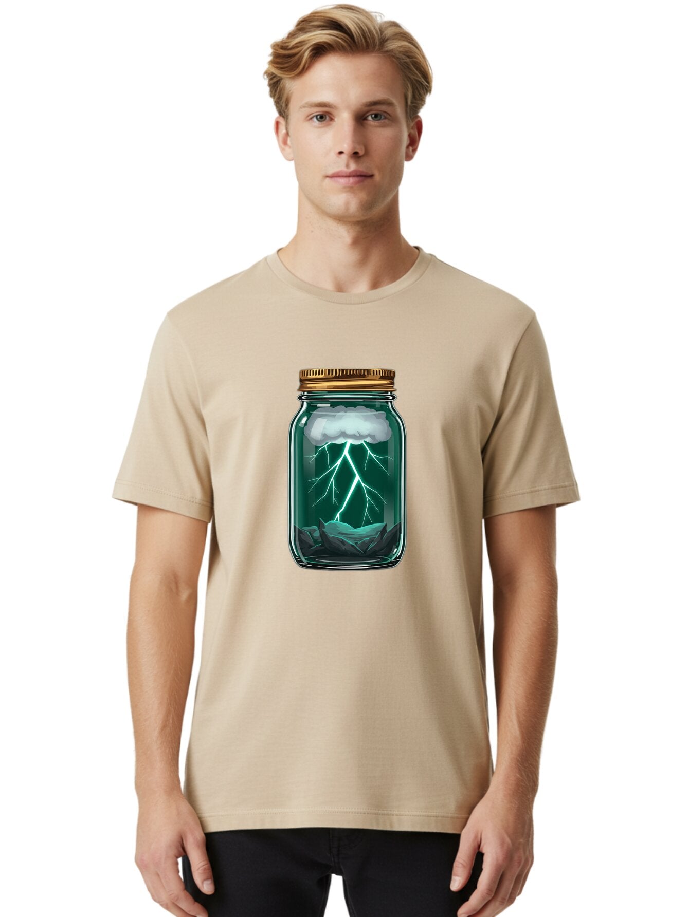 Lightning-In-A-Jar-7 Men'S Graphic Tee, 100% Cotton, Comfortable Casual Summer Wear, Machine Washable, Vintage Camera, Old Camera, Antique Camera, Black Camera, Classic Photography, Photography Equipment, Nostalgic Device, Film Camera, Bam779 21