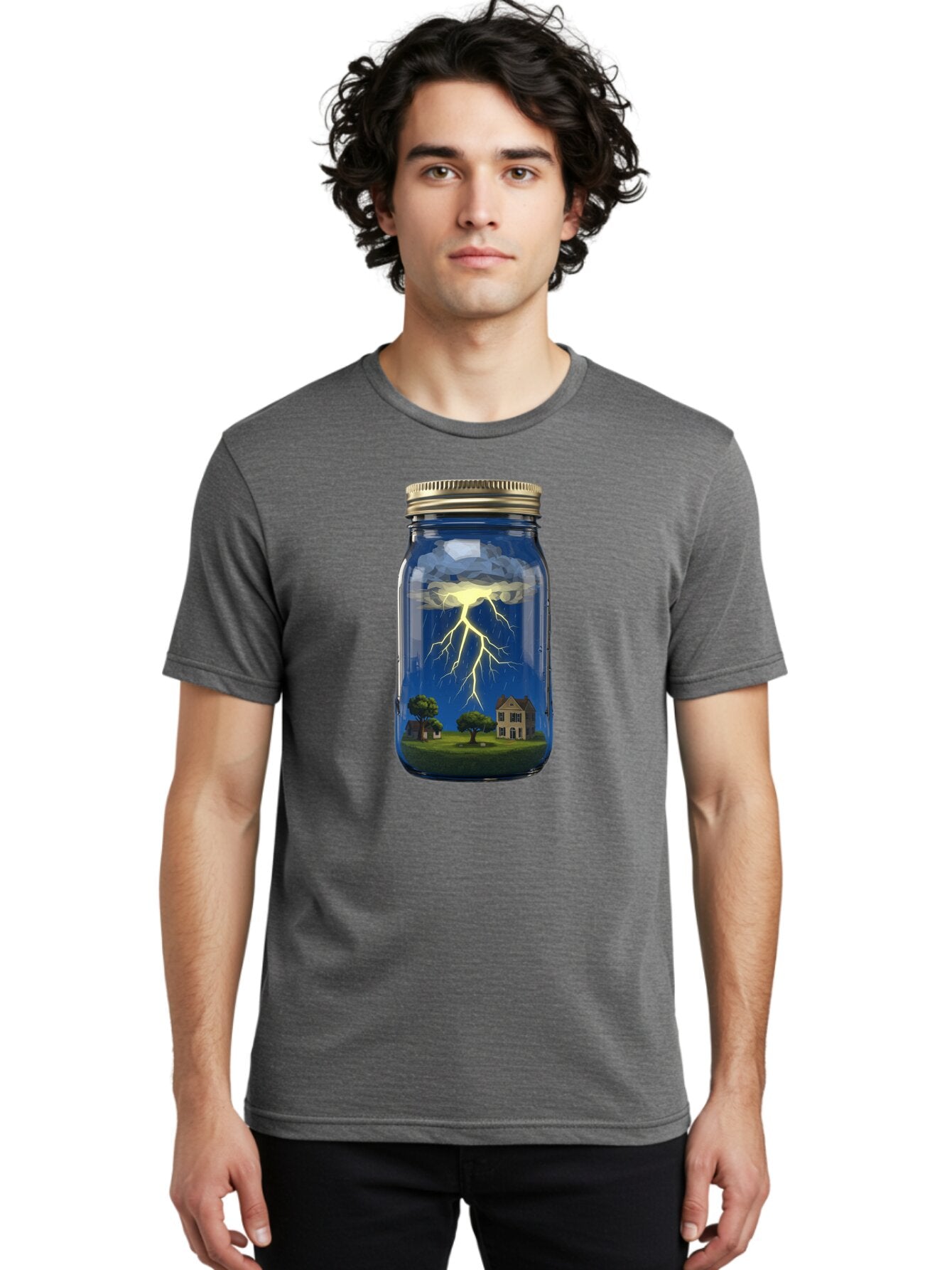 Lightning-In-A-Jar-8 Men'S Graphic Tee, 100% Cotton, Comfortable Casual Summer Wear, Machine Washable, Vintage Camera, Old Camera, Antique Camera, Black Camera, Classic Photography, Photography Equipment, Nostalgic Device, Film Camera, Bam780 25