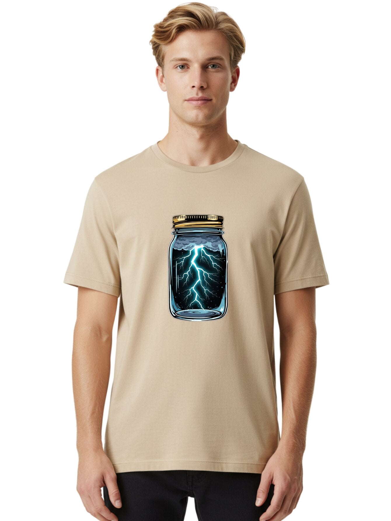 Lightning-In-A-Jar Men'S Graphic Tee, 100% Cotton, Comfortable Casual Summer Wear, Machine Washable, Vintage Camera, Old Camera, Antique Camera, Black Camera, Classic Photography, Photography Equipment, Nostalgic Device, Film Camera, Bam781 30