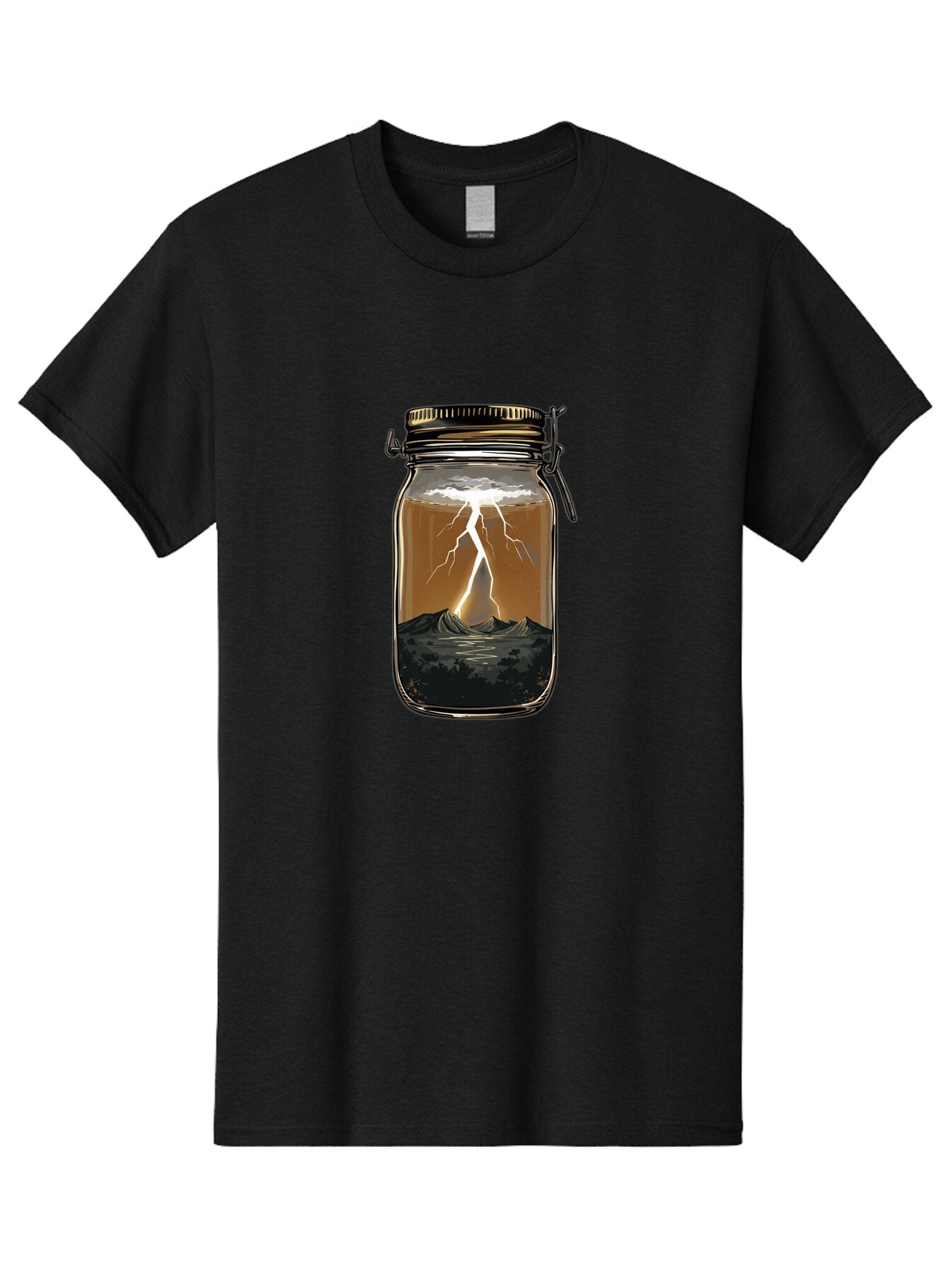 Lightning-In-Jar Men'S Graphic Tee, 100% Cotton, Comfortable Casual Summer Wear, Machine Washable, Vintage Camera, Old Camera, Antique Camera, Black Camera, Classic Photography, Photography Equipment, Nostalgic Device, Film Camera, Camera Art Bam782