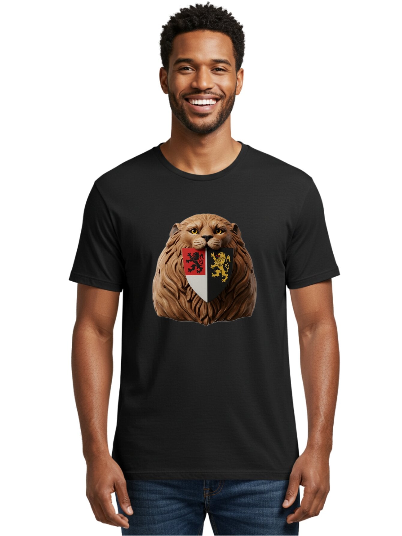 Lion-Shield-Crest Men'S Graphic Tee, 100% Cotton, Comfortable Casual Summer Wear, Machine Washable, Vintage Camera, Old Camera, Antique Camera, Black Camera, Classic Photography, Photography Equipment, Nostalgic Device, Film Camera, Camera Art Bam787 28