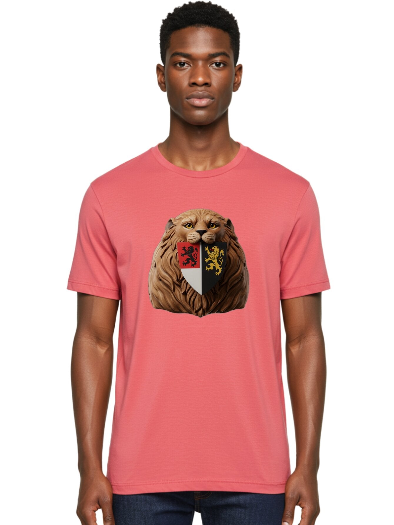 Lion-Shield-Crest Men'S Graphic Tee, 100% Cotton, Comfortable Casual Summer Wear, Machine Washable, Vintage Camera, Old Camera, Antique Camera, Black Camera, Classic Photography, Photography Equipment, Nostalgic Device, Film Camera, Camera Art Bam787 30