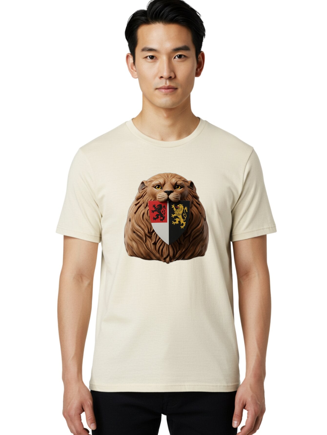 Lion-Shield-Crest Men'S Graphic Tee, 100% Cotton, Comfortable Casual Summer Wear, Machine Washable, Vintage Camera, Old Camera, Antique Camera, Black Camera, Classic Photography, Photography Equipment, Nostalgic Device, Film Camera, Camera Art Bam787 27