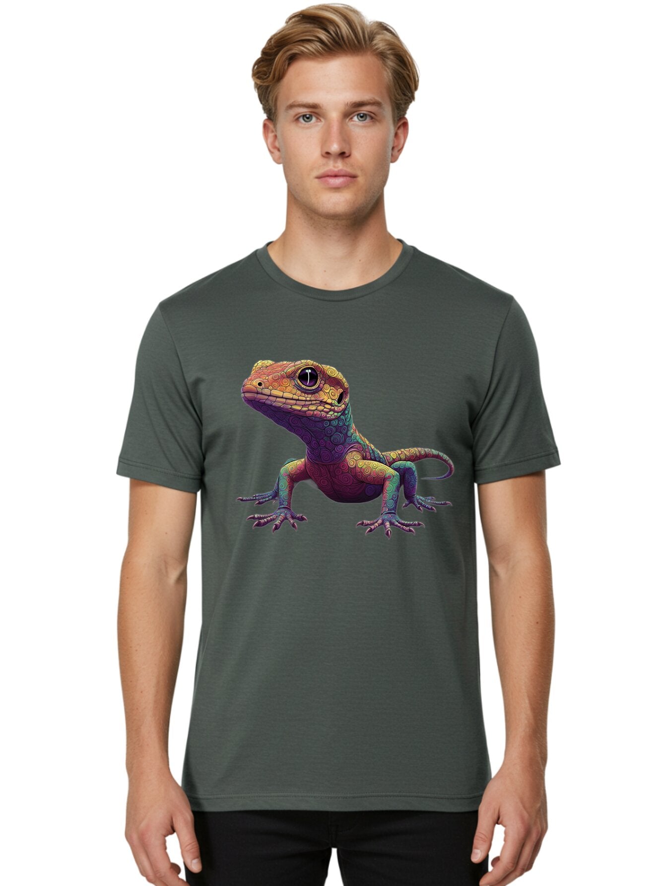 Lizard-1 Men'S Graphic Tee, 100% Cotton, Comfortable Casual Summer Wear, Machine Washable, Vintage Camera, Old Camera, Antique Camera, Black Camera, Classic Photography, Photography Equipment, Nostalgic Device, Film Camera, Camera Art Bam792 27