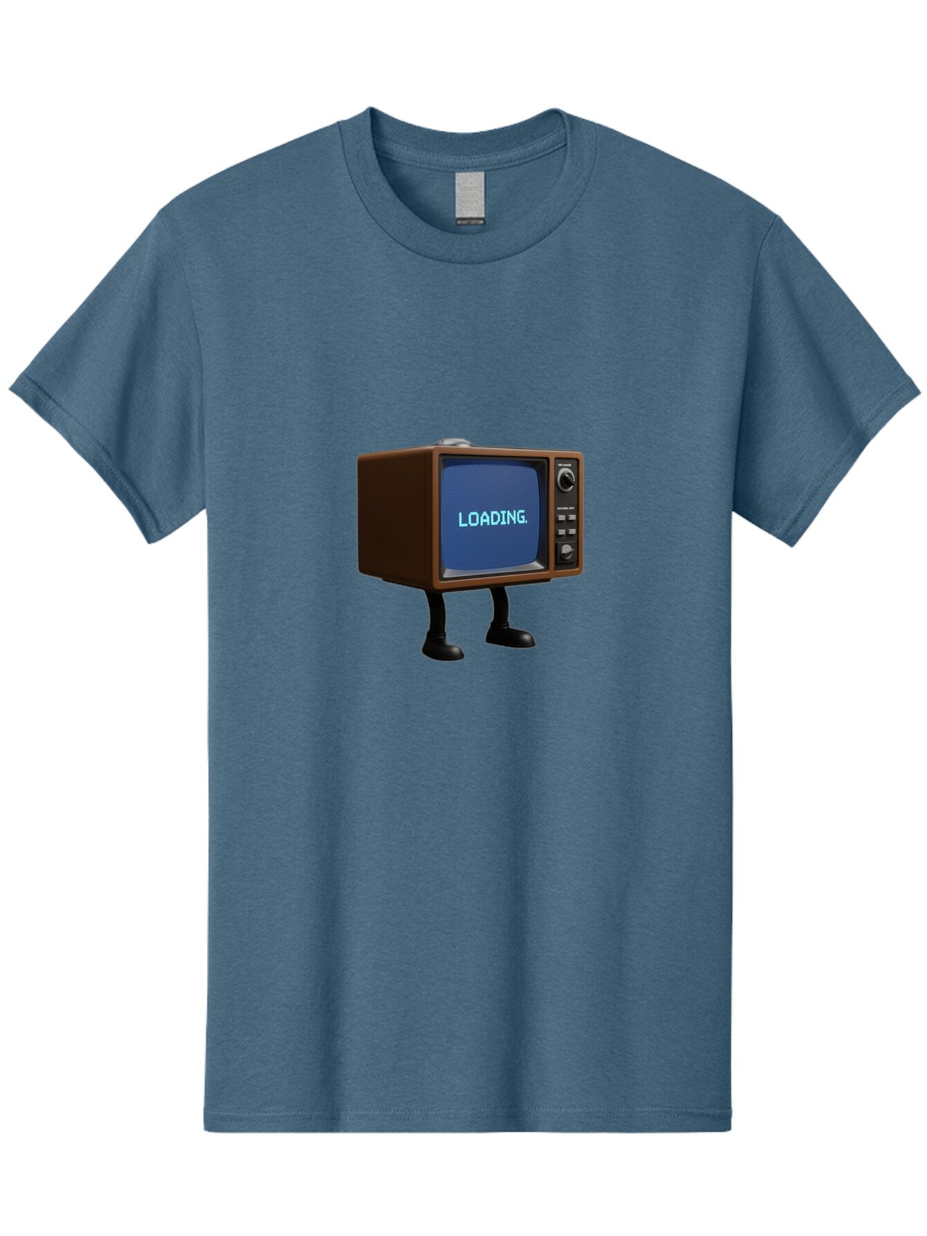 Loading-Tv Men'S Graphic Tee, 100% Cotton, Comfortable Casual Summer Wear, Machine Washable, Vintage Camera, Old Camera, Antique Camera, Black Camera, Classic Photography, Photography Equipment, Nostalgic Device, Film Camera, Camera Art Bam797 4