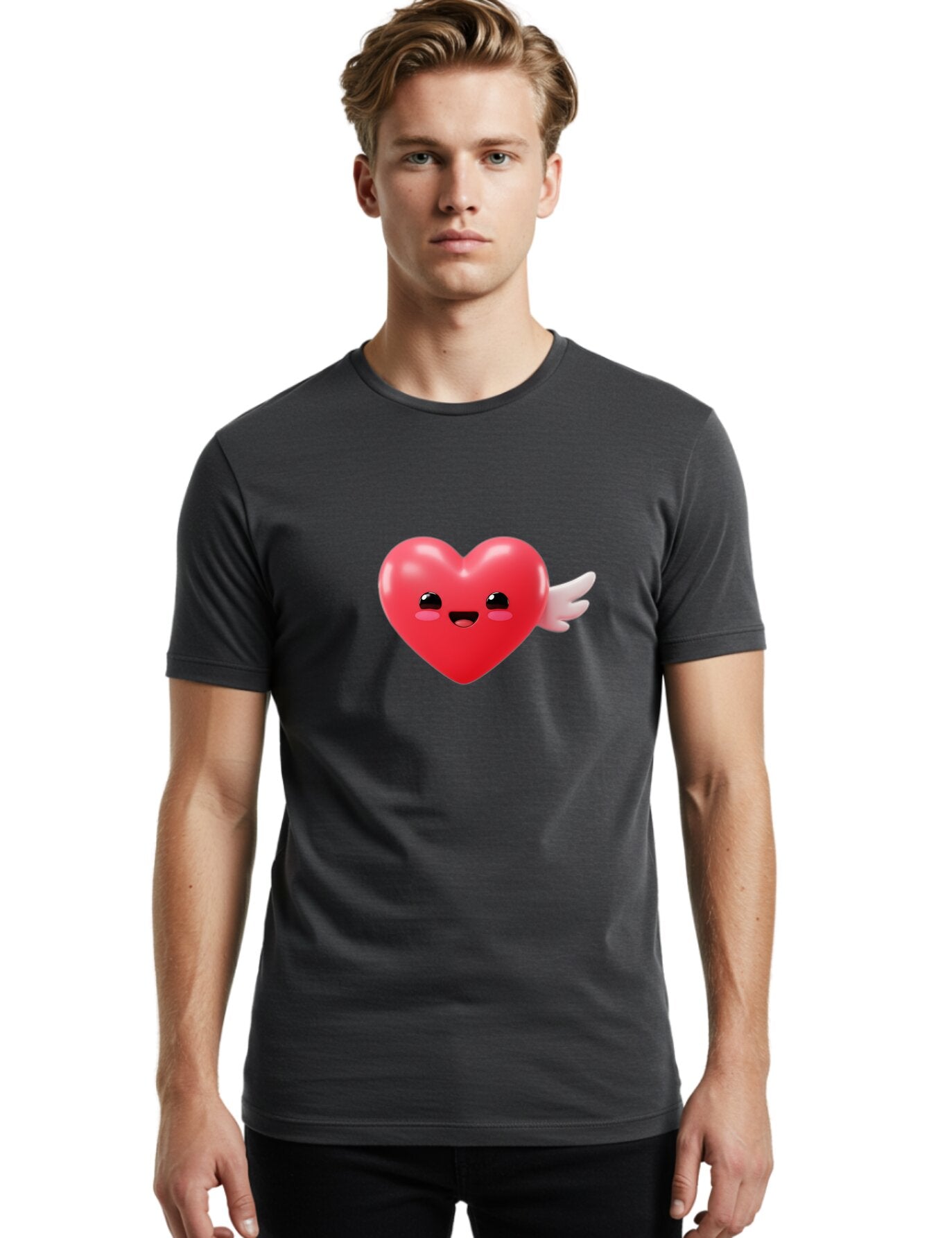 Love-Heart-Emoji Men'S Graphic Tee, 100% Cotton, Comfortable Casual Summer Wear, Machine Washable, Vintage Camera, Old Camera, Antique Camera, Black Camera, Classic Photography, Photography Equipment, Nostalgic Device, Film Camera, Camera Art Bam812 25